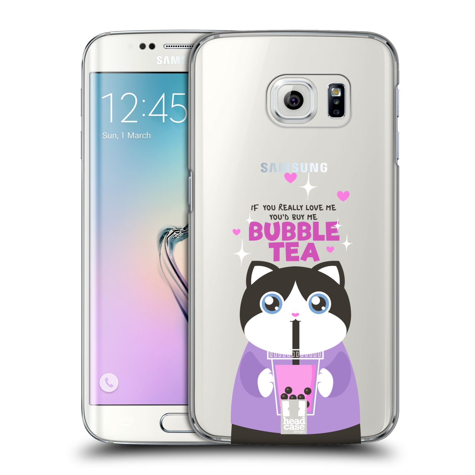 Pouzdro na mobil Samsung Galaxy S6 EDGE - HEAD CASE - Kočička a čaj