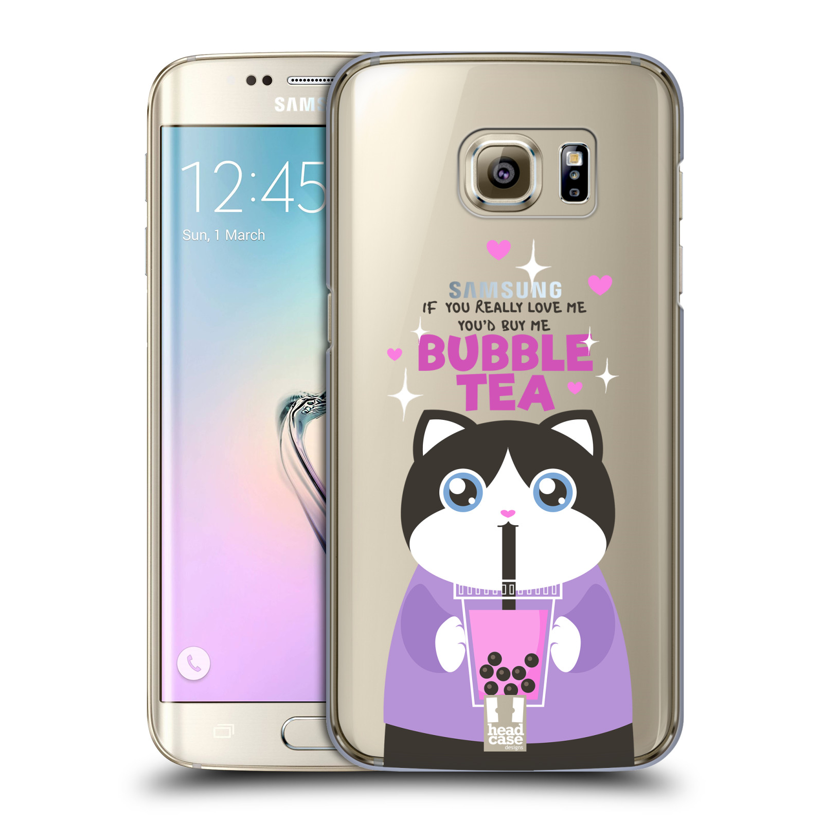 Pouzdro na mobil Samsung Galaxy S7 EDGE - HEAD CASE - Kočička a čaj