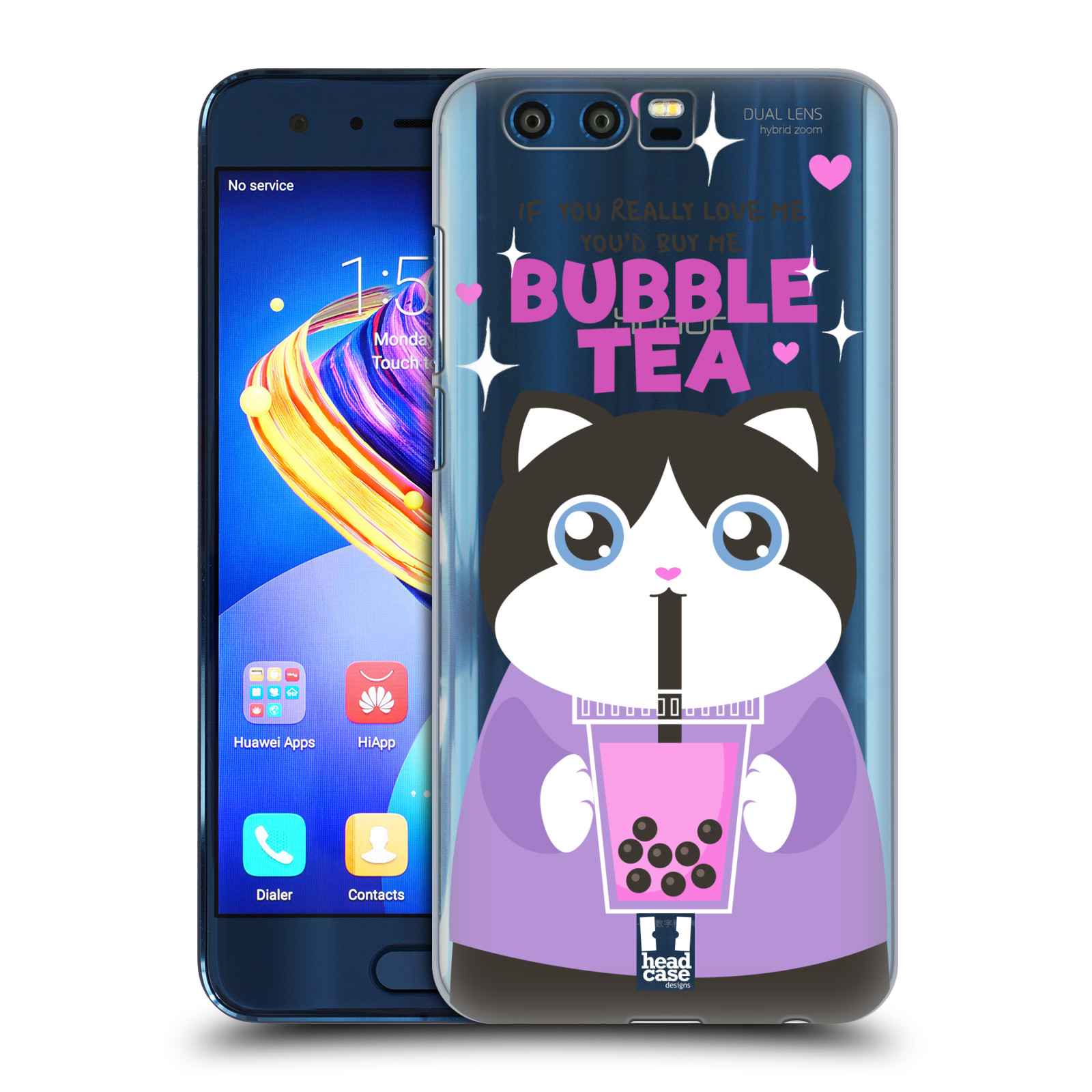 Pouzdro na mobil HONOR 9 - HEAD CASE - Kočička a čaj