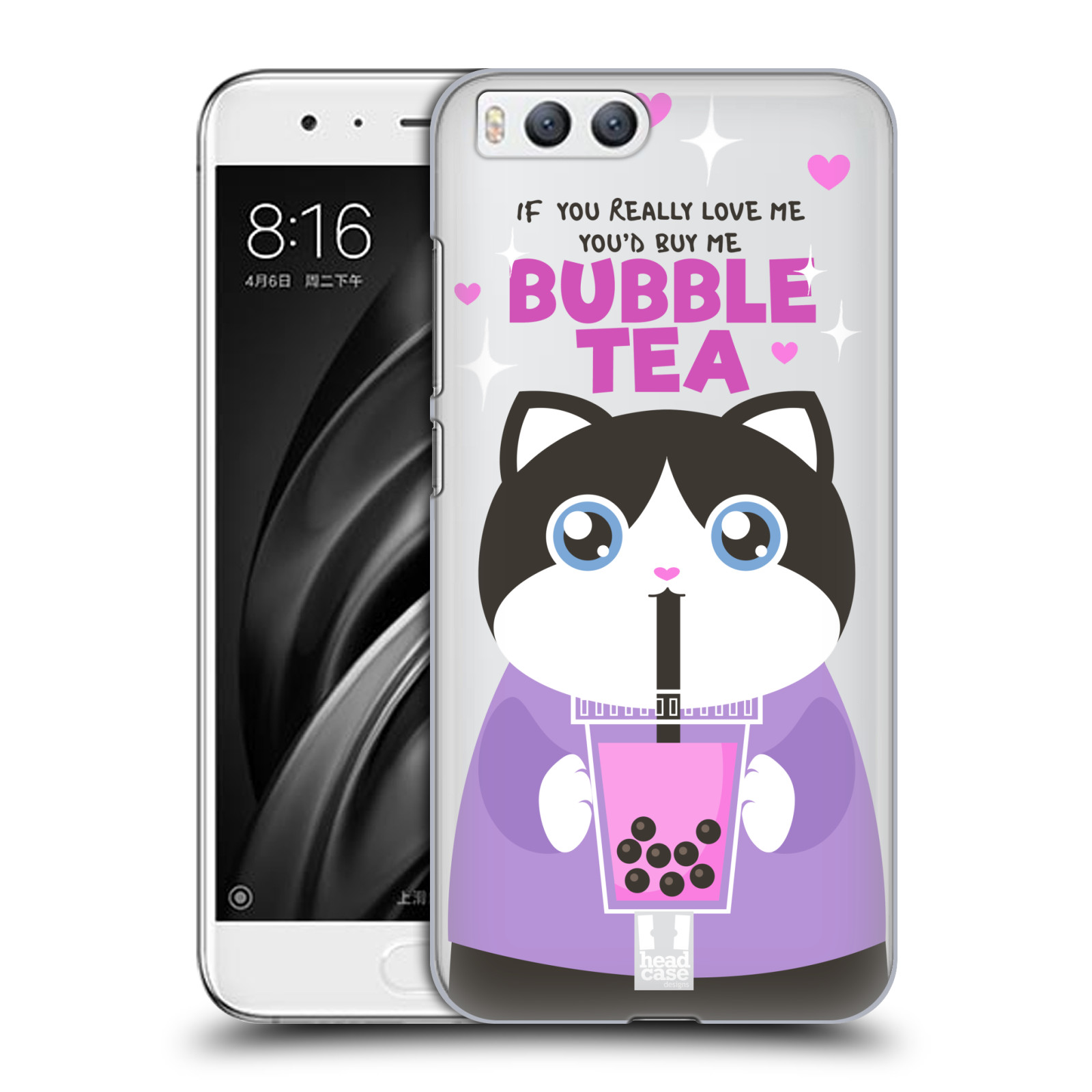 Pouzdro na mobil Xiaomi MI6 - HEAD CASE - Kočička a čaj