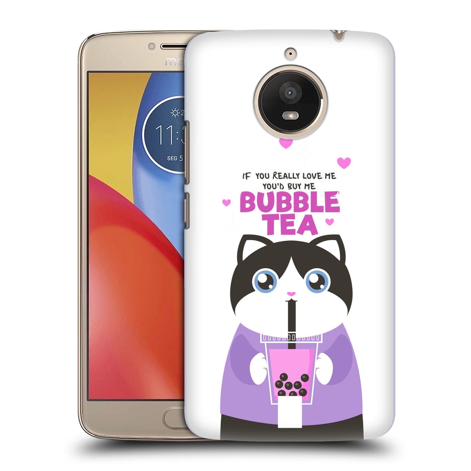 Pouzdro na mobil Lenovo Moto E4 PLUS - HEAD CASE - Kočička a čaj