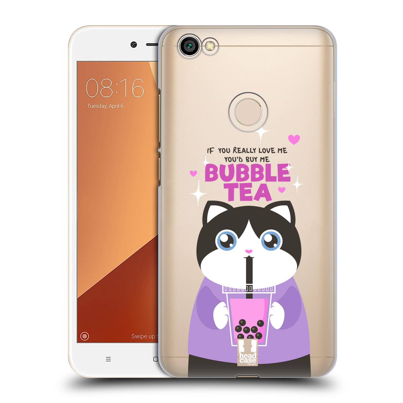 Pouzdro na mobil Xiaomi Redmi Note 5A - HEAD CASE - Kočička a čaj