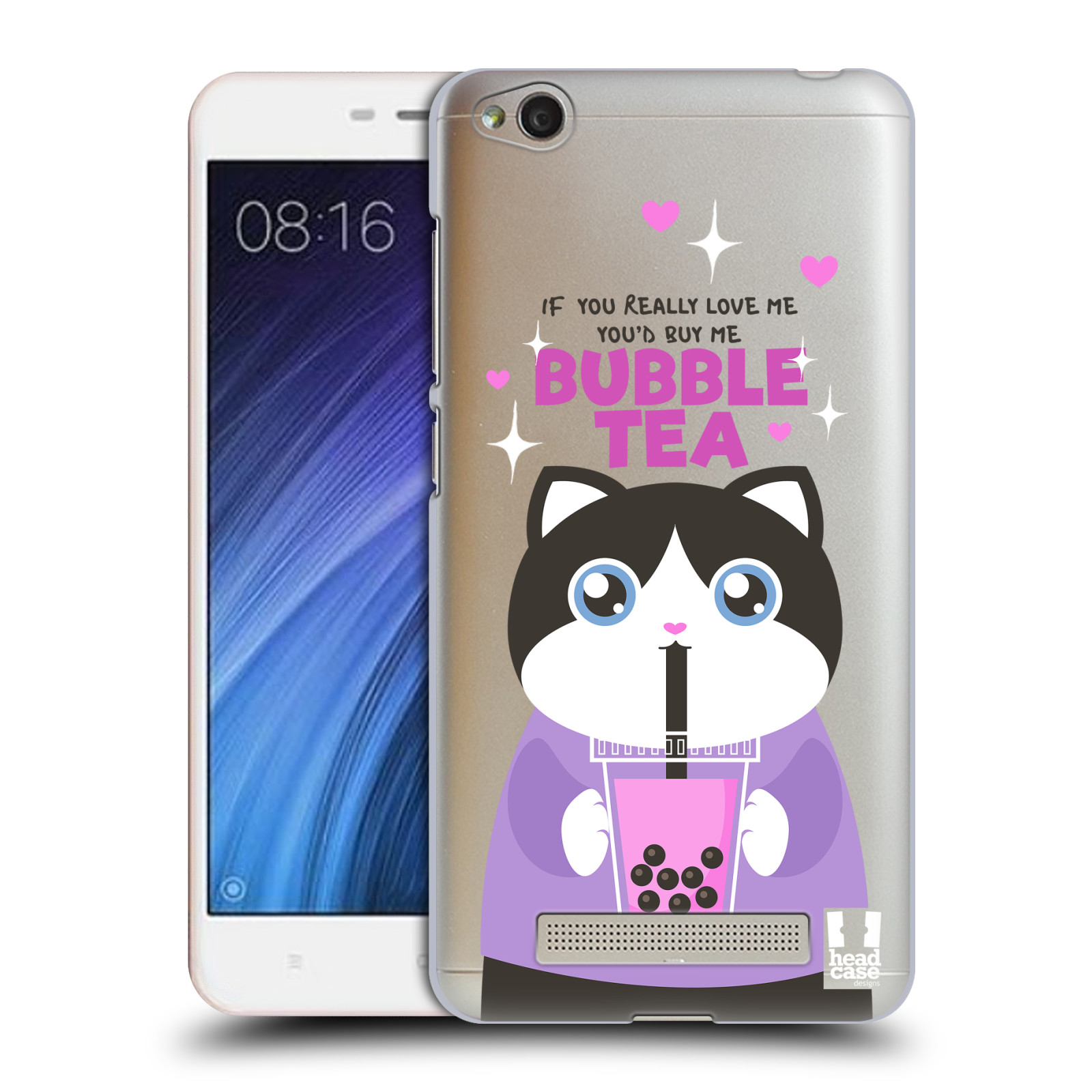 Pouzdro na mobil Xiaomi Redmi 4a - HEAD CASE - Kočička a čaj