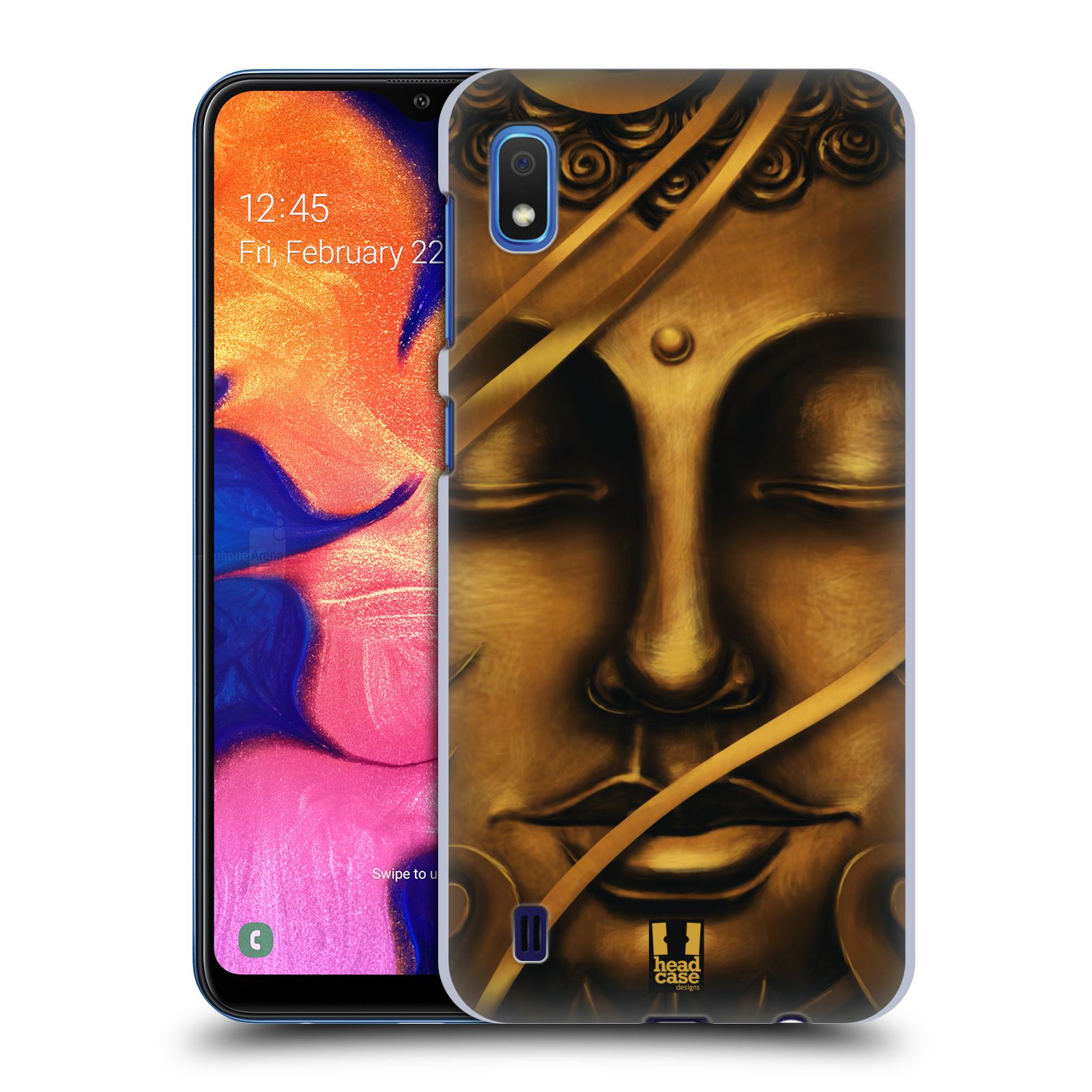 Pouzdro na mobil Samsung Galaxy A10 - HEAD CASE - vzor BUDDHA ZLATÝ BUDHA