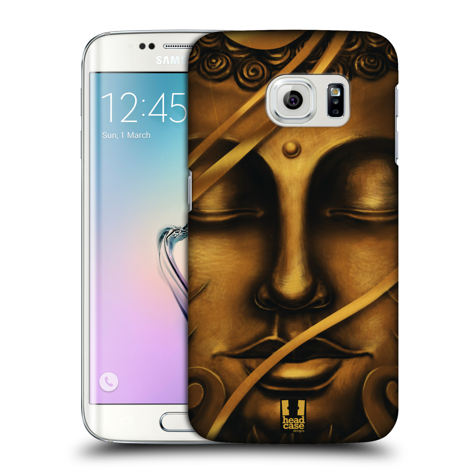 HEAD CASE plastový obal na mobil SAMSUNG Galaxy S6 EDGE (G9250, G925, G925F) vzor BUDDHA ZLATÝ BUDHA