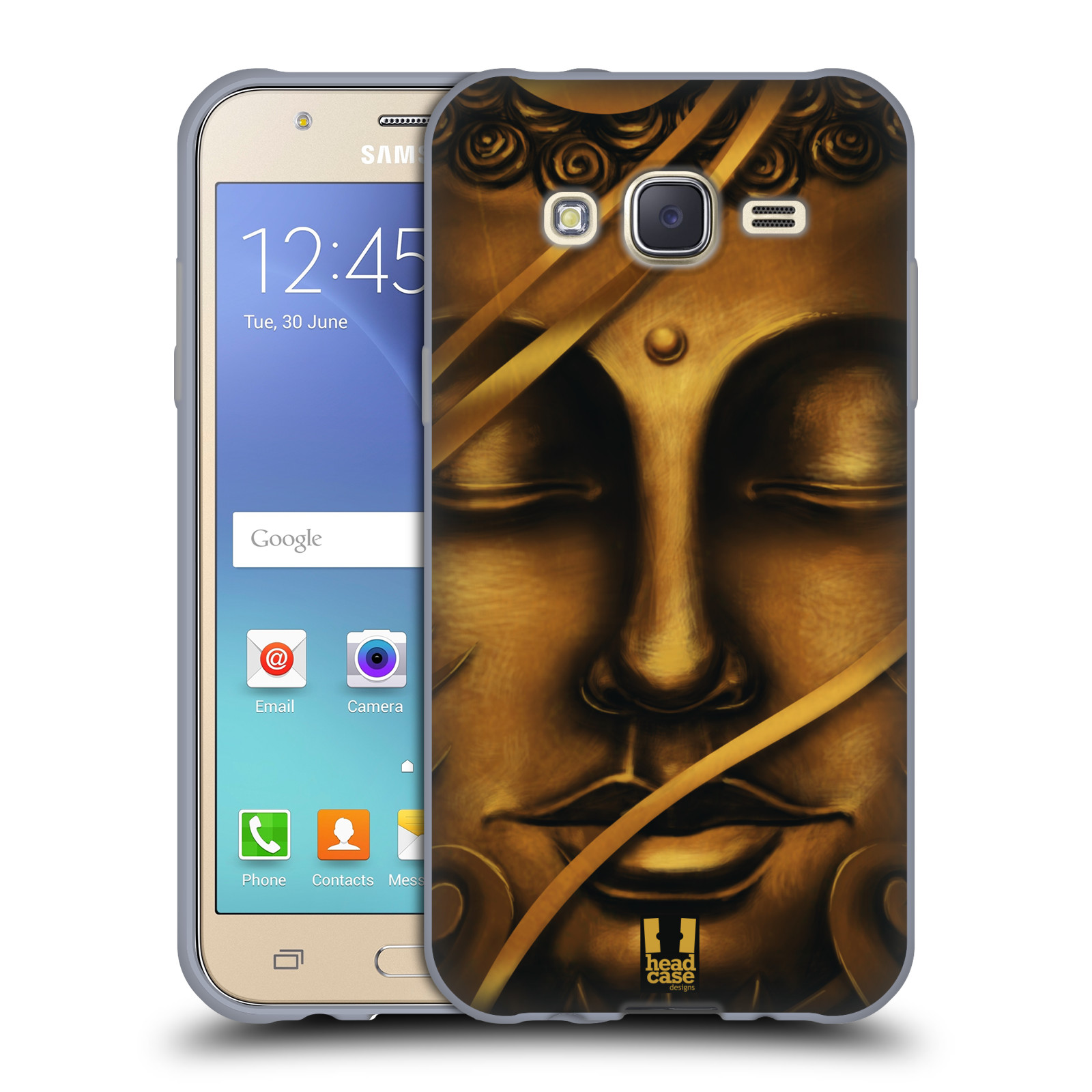 HEAD CASE silikonový obal na mobil Samsung Galaxy J5, J500, (J5 DUOS) vzor BUDDHA ZLATÝ BUDHA