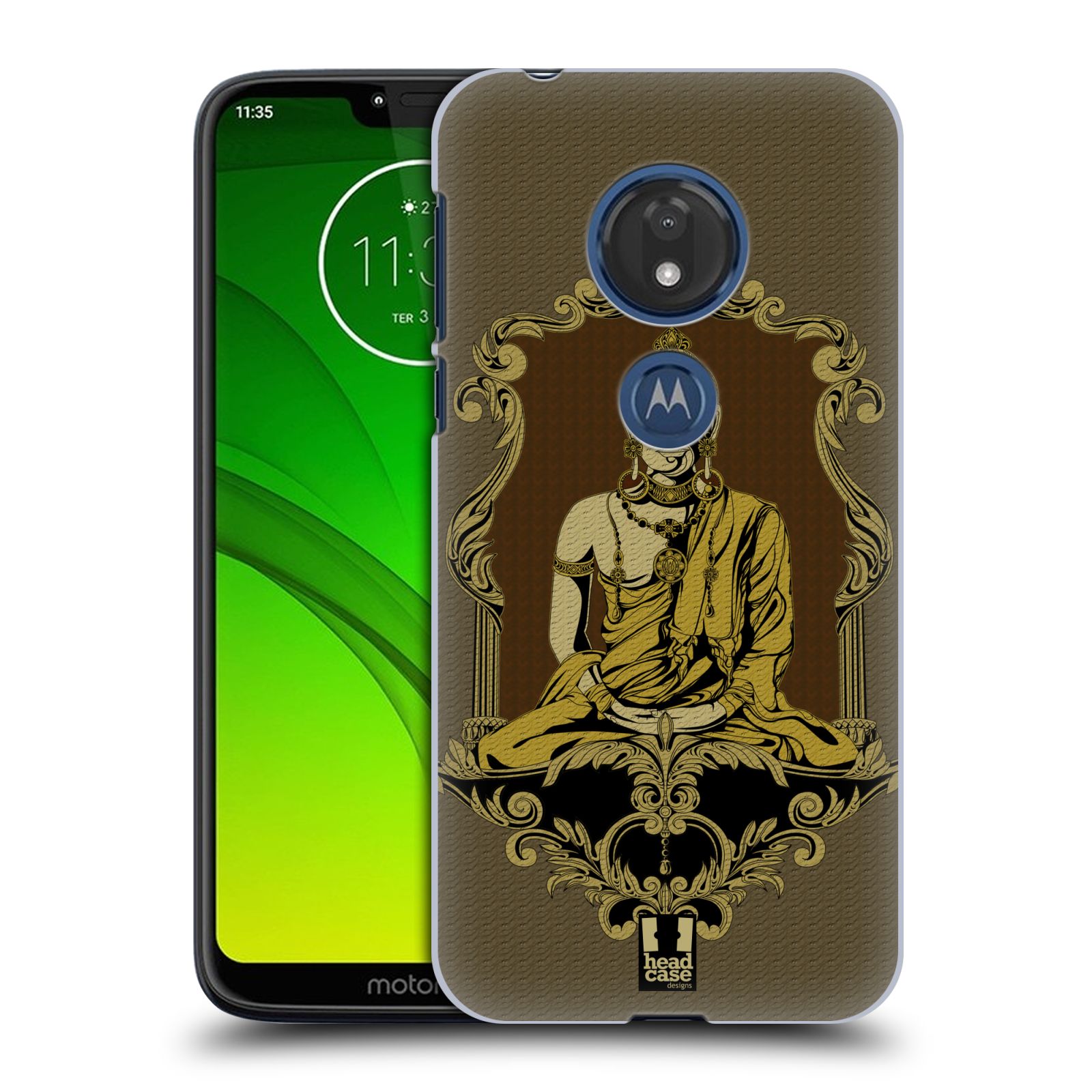 Pouzdro na mobil Motorola Moto G7 Play vzor BUDDHA INDIÁN