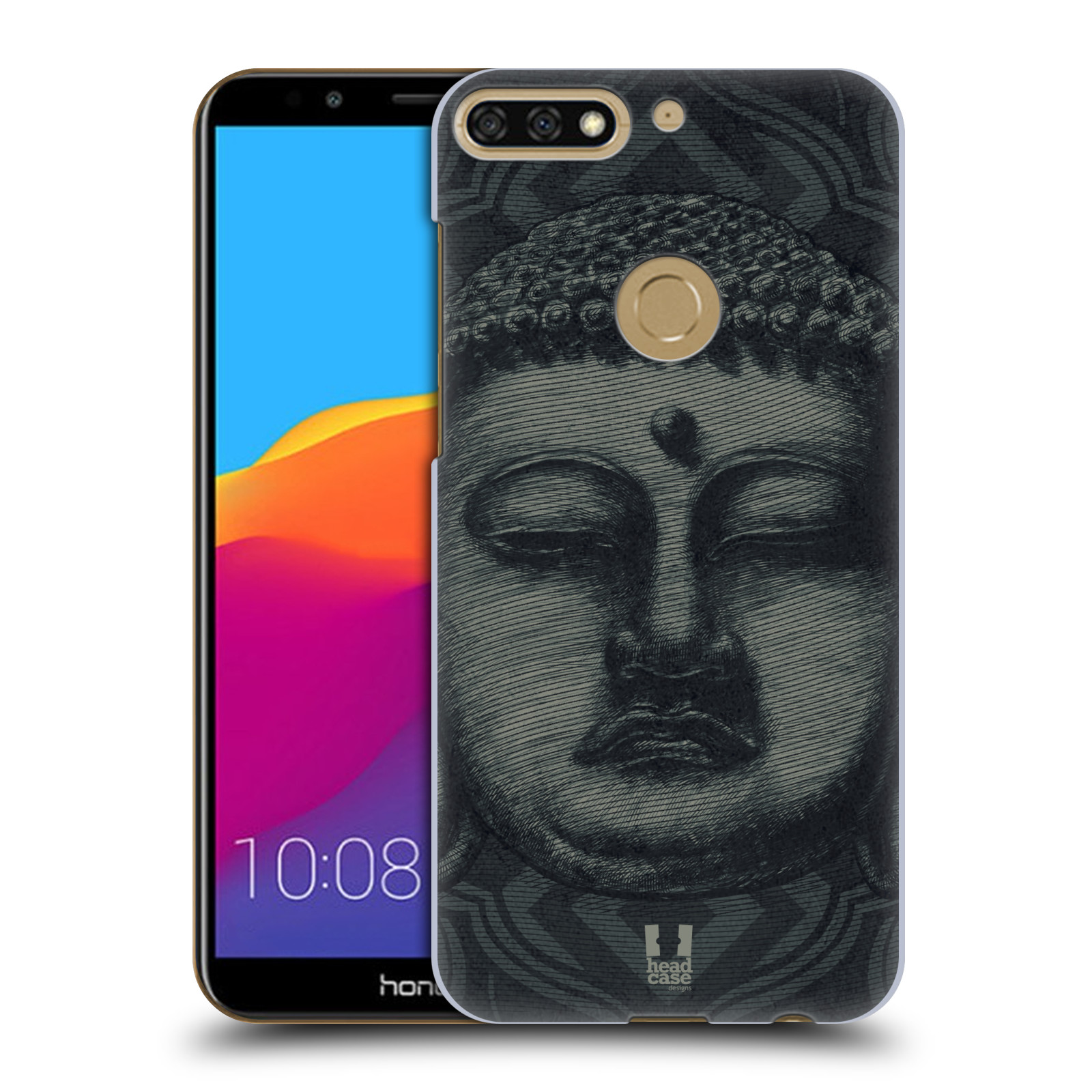 HEAD CASE plastový obal na mobil Honor 7c vzor BUDDHA KAMAKURA tvář