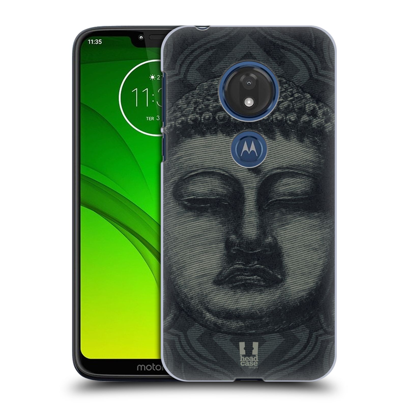 Pouzdro na mobil Motorola Moto G7 Play vzor BUDDHA KAMAKURA tvář
