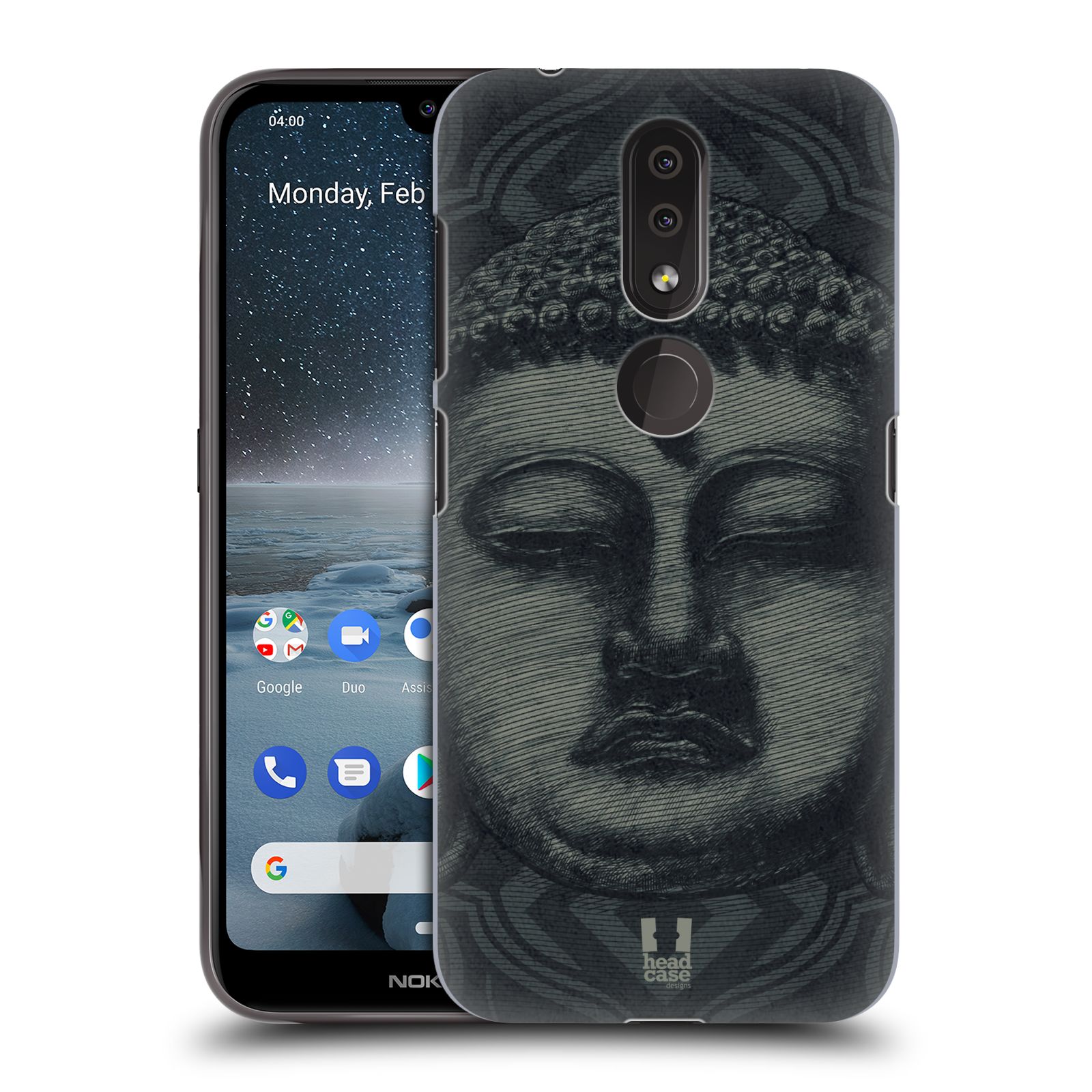 Pouzdro na mobil Nokia 4.2 - HEAD CASE - vzor BUDDHA KAMAKURA tvář