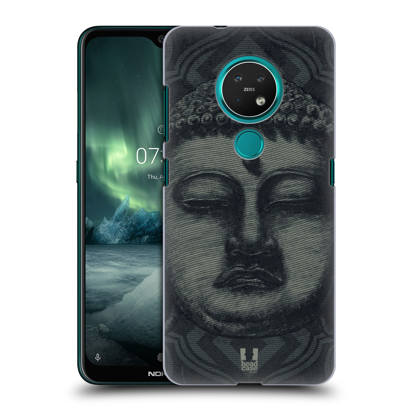 Pouzdro na mobil NOKIA 7.2 - HEAD CASE - vzor BUDDHA KAMAKURA tvář