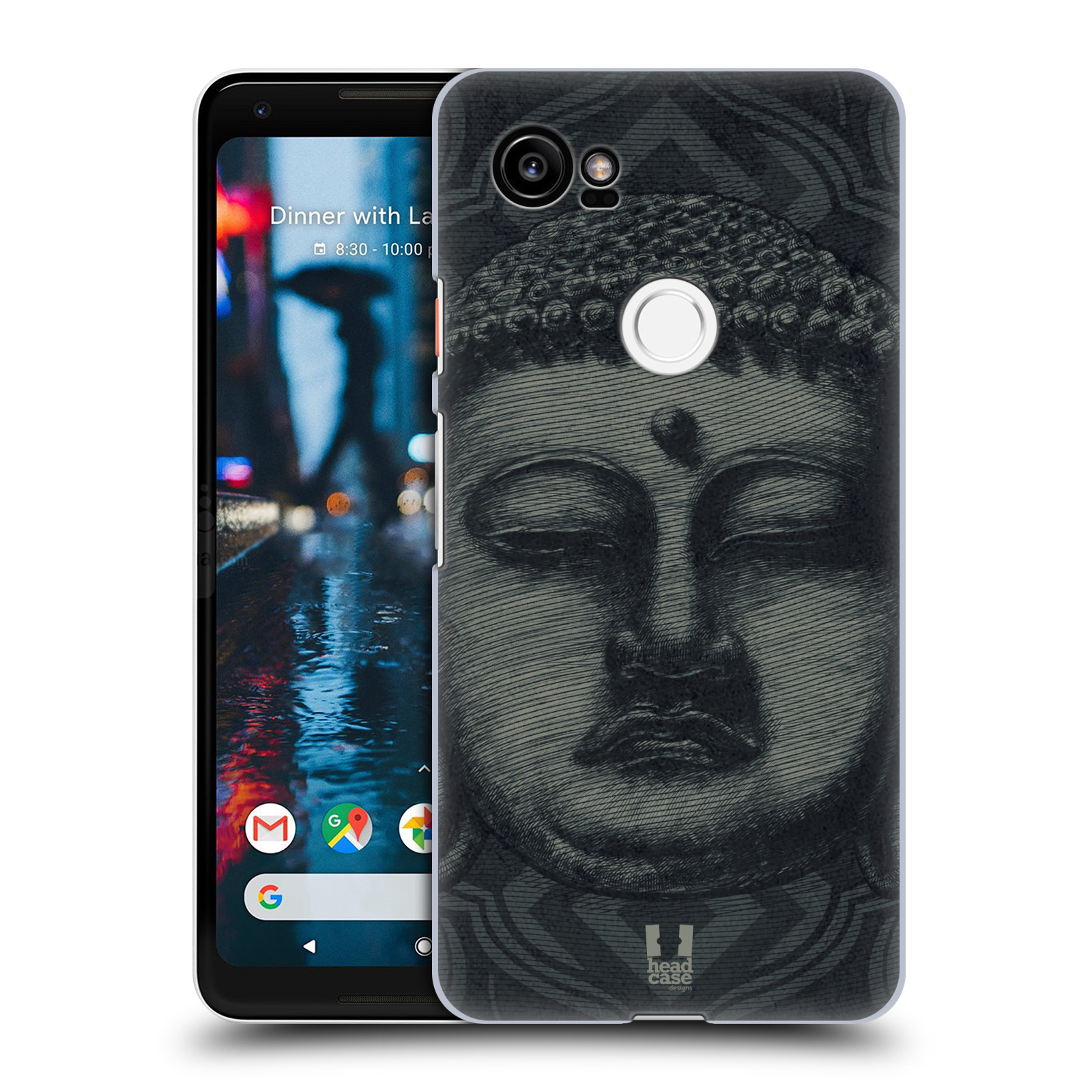 HEAD CASE plastový obal na mobil Google Pixel 2 XL vzor BUDDHA KAMAKURA tvář
