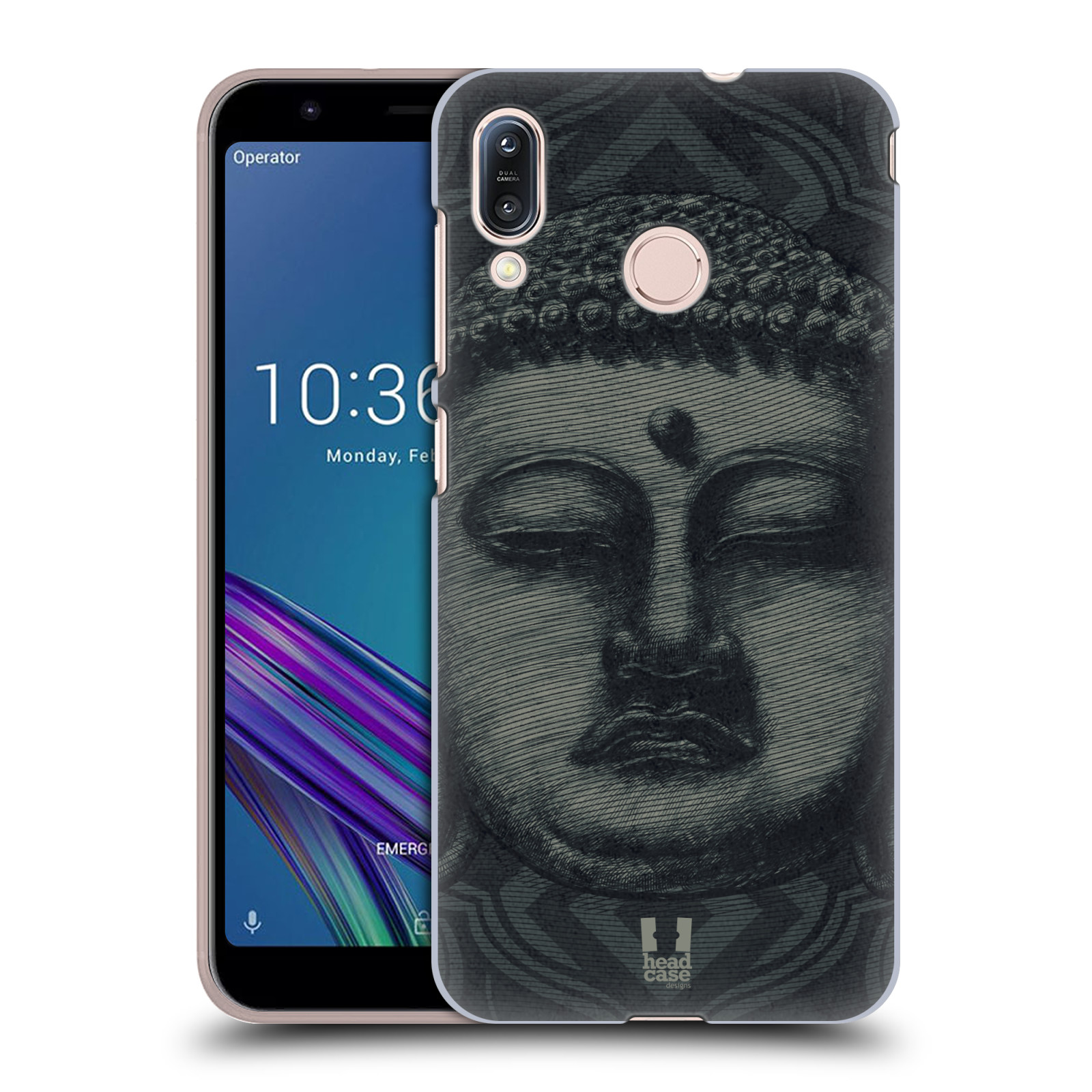 Pouzdro na mobil Asus Zenfone Max M1 (ZB555KL) - HEAD CASE - vzor BUDDHA KAMAKURA tvář