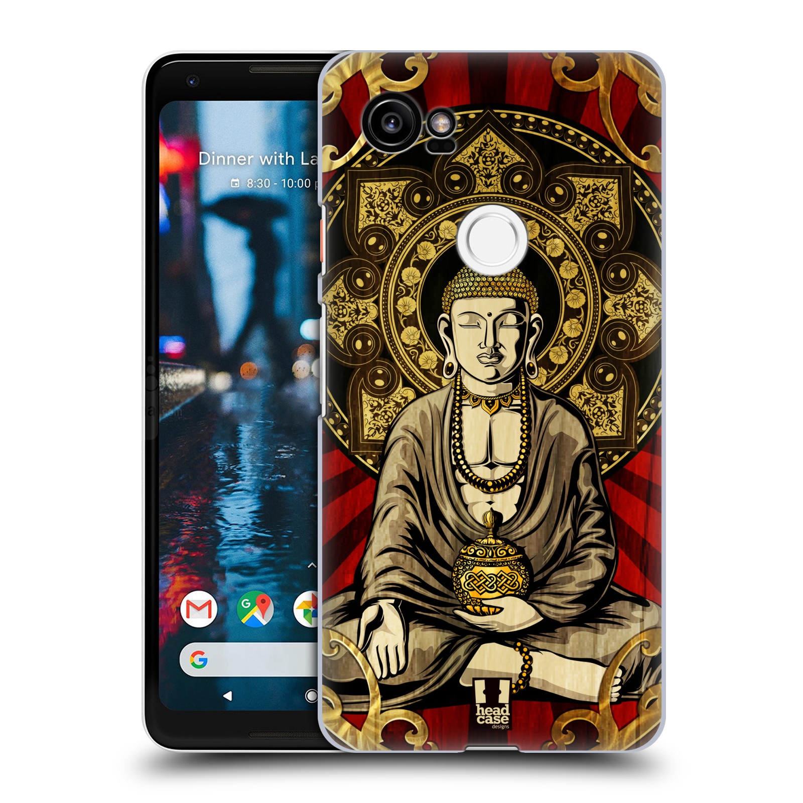 HEAD CASE plastový obal na mobil Google Pixel 2 XL vzor BUDDHA Bangkok sedící