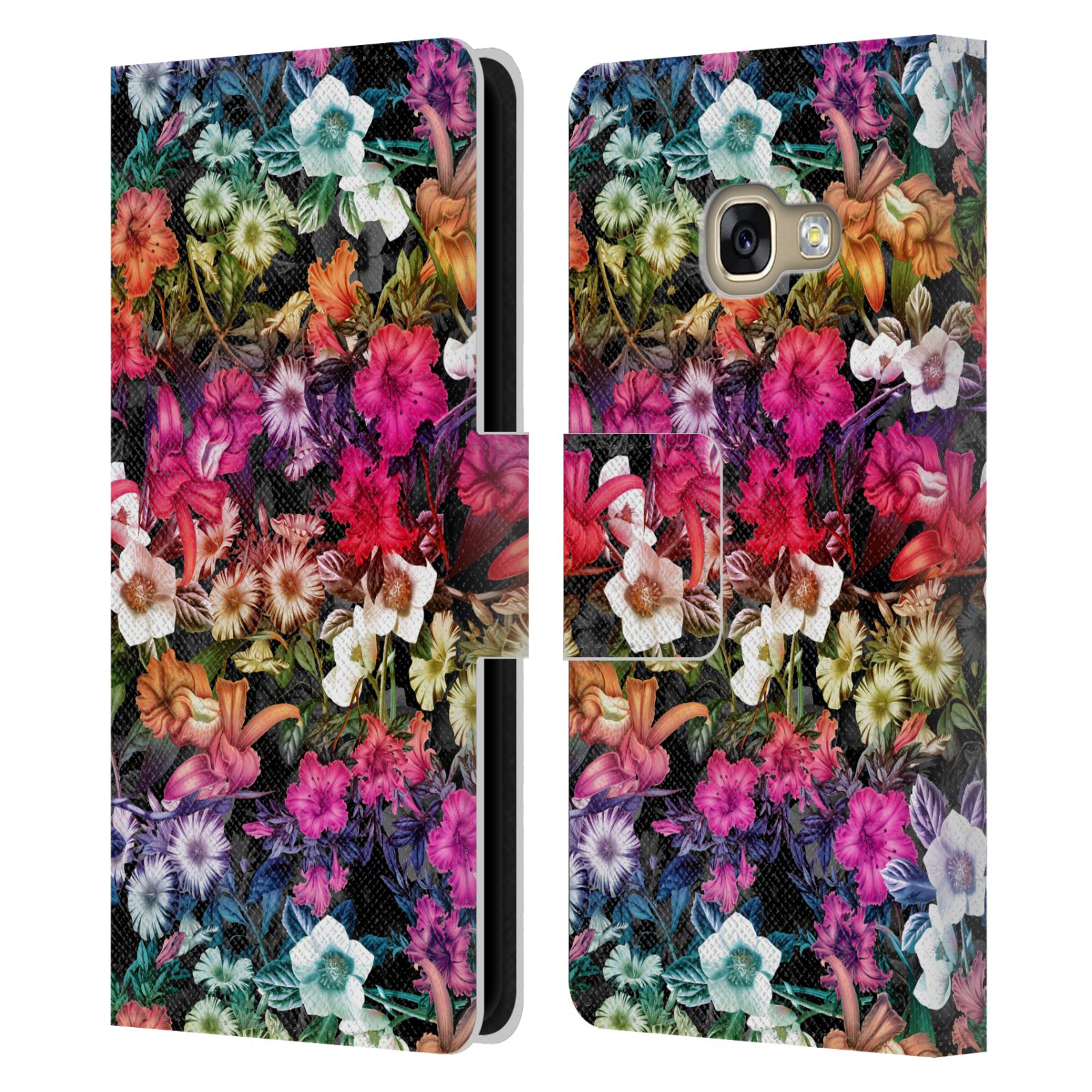 Pouzdro HEAD CASE pro mobil Samsung Galaxy A3 2017 - Burcu - Květiny multikolor