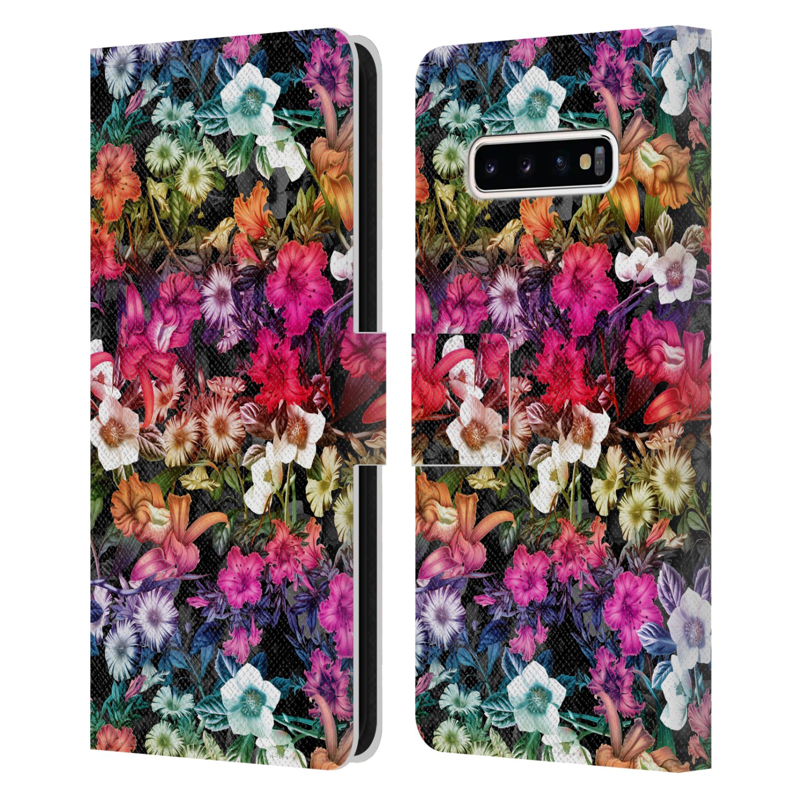 Pouzdro HEAD CASE pro mobil Samsung Galaxy S10+ / S10 PLUS - Burcu - Květiny multikolor