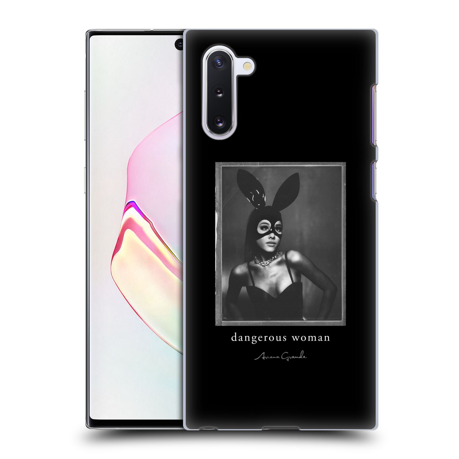 Pouzdro na mobil Samsung Galaxy Note 10 - HEAD CASE - zpěvačka Ariana Grande Dangerous Woman černá zajíček převlek