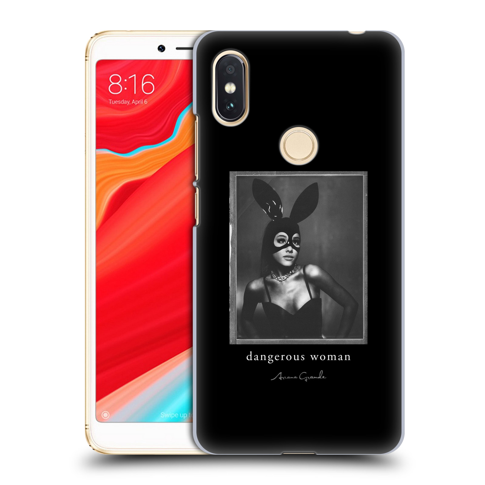 HEAD CASE plastový obal na mobil Xiaomi Redmi S2 zpěvačka Ariana Grande Dangerous Woman černá zajíček převlek