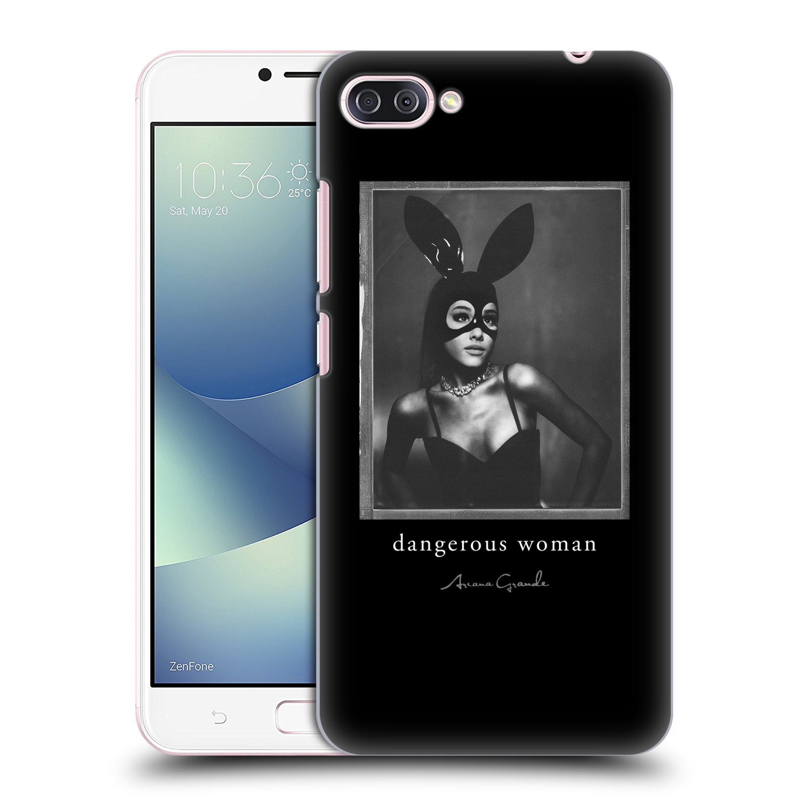 HEAD CASE plastový obal na mobil Asus Zenfone 4 MAX ZC554KL zpěvačka Ariana Grande Dangerous Woman černá zajíček převlek