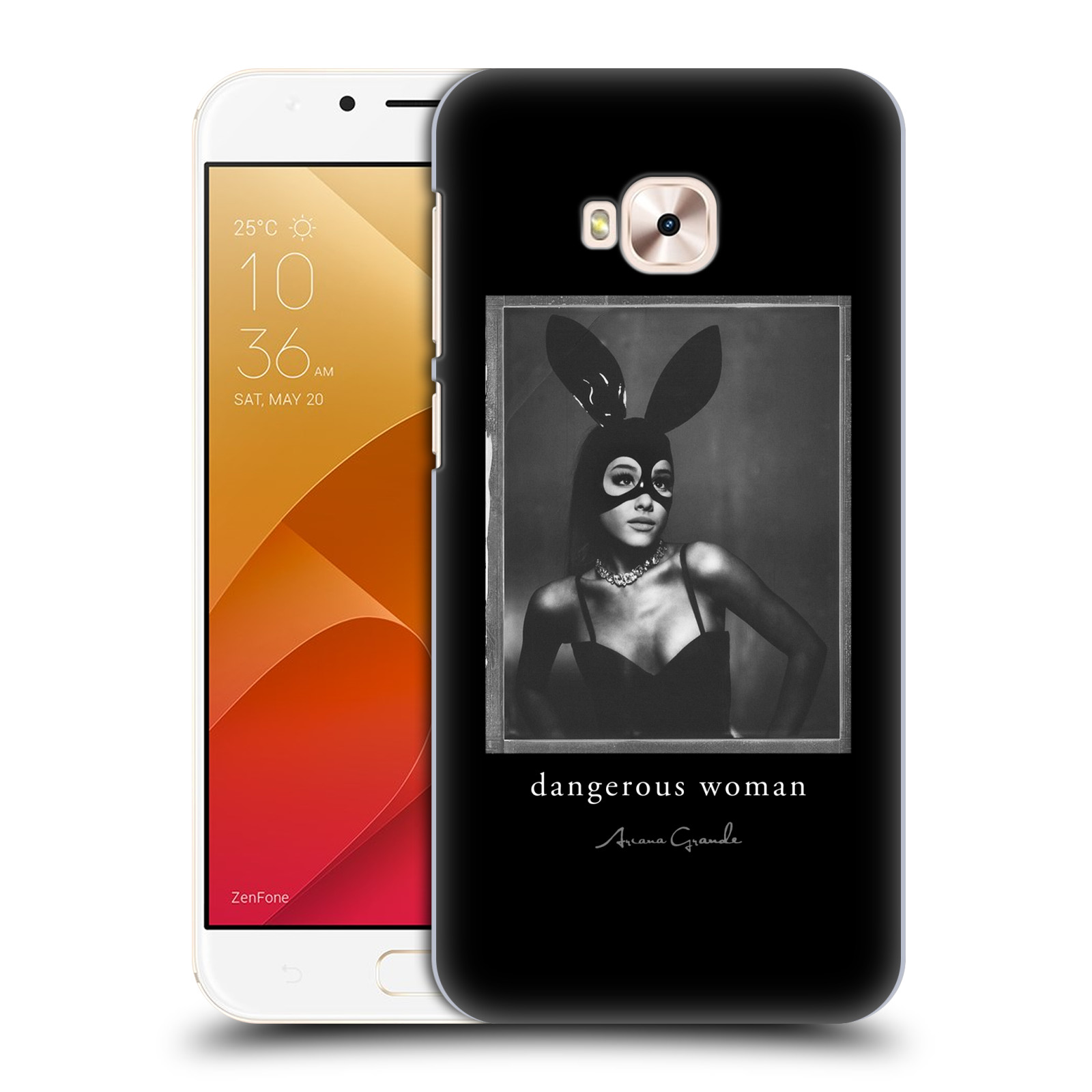 HEAD CASE plastový obal na mobil Asus Zenfone 4 Selfie Pro ZD552KL zpěvačka Ariana Grande Dangerous Woman černá zajíček převlek