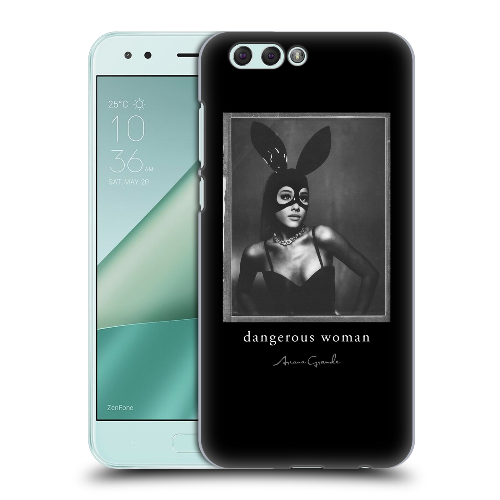 HEAD CASE plastový obal na mobil Asus Zenfone 4 ZE554KL zpěvačka Ariana Grande Dangerous Woman černá zajíček převlek