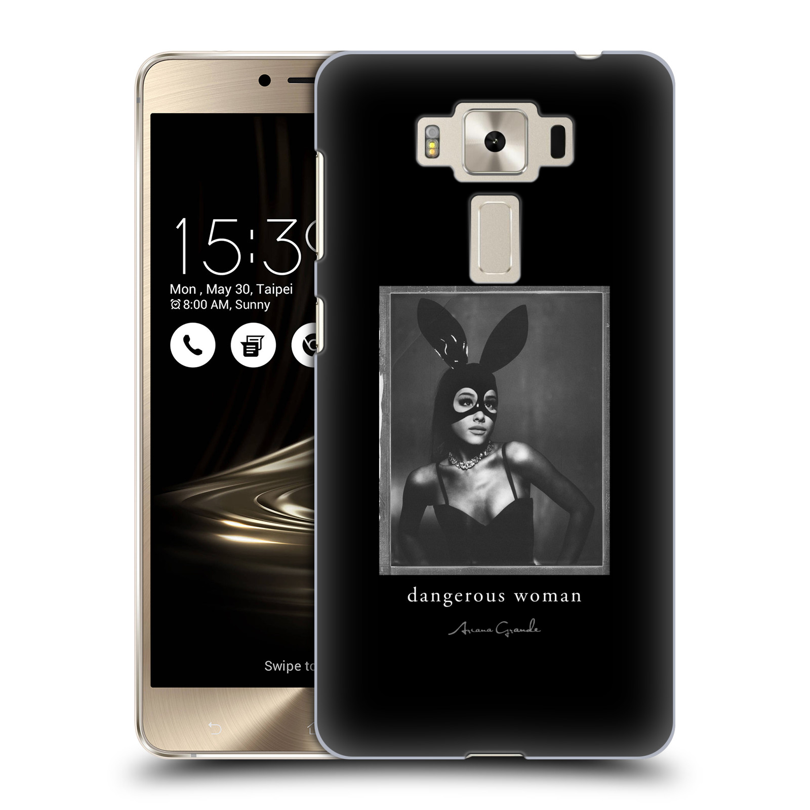HEAD CASE plastový obal na mobil Asus Zenfone 3 DELUXE ZS550KL zpěvačka Ariana Grande Dangerous Woman černá zajíček převlek
