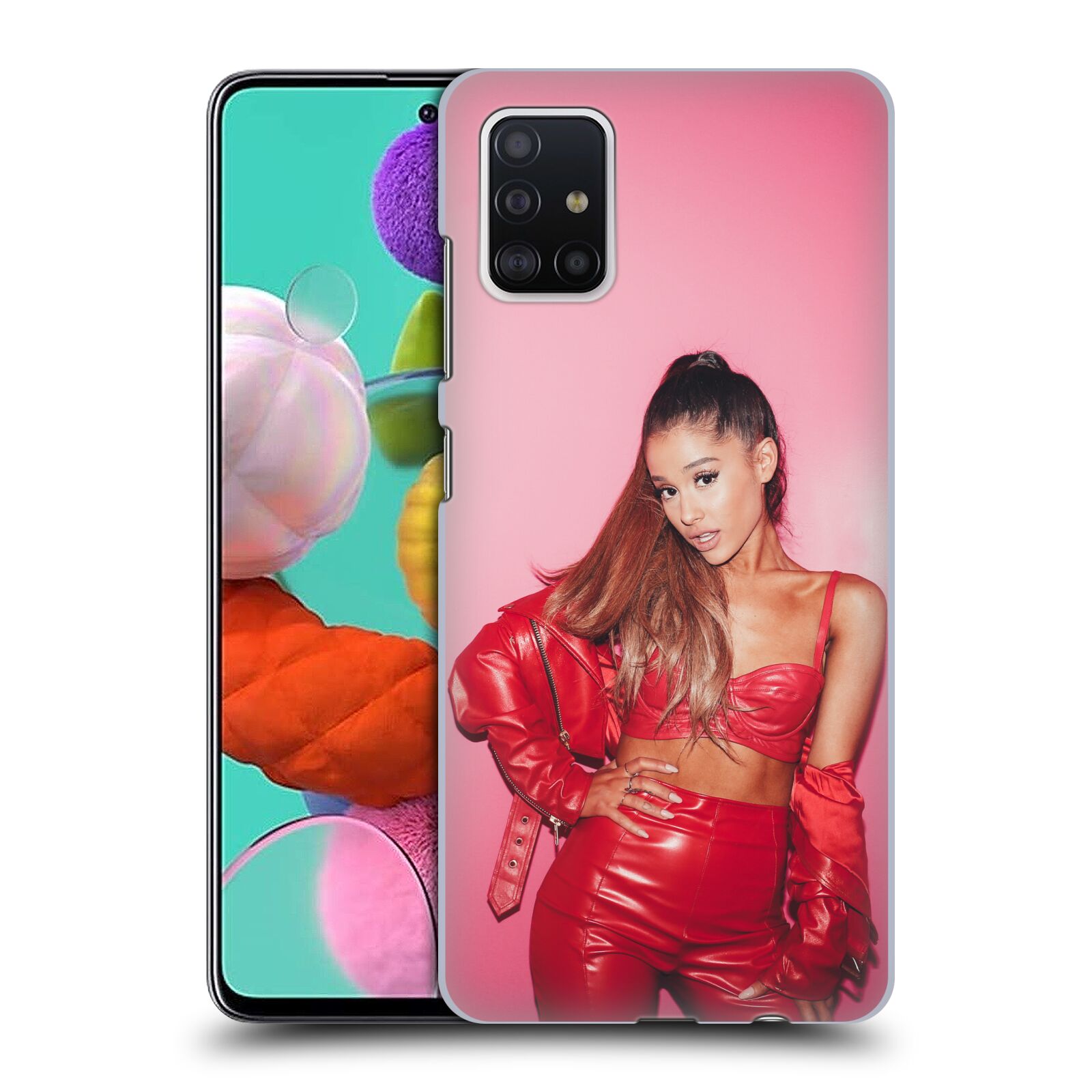 Pouzdro na mobil Samsung Galaxy A51 - HEAD CASE - zpěvačka Ariana Grande Dangerous Woman růžová