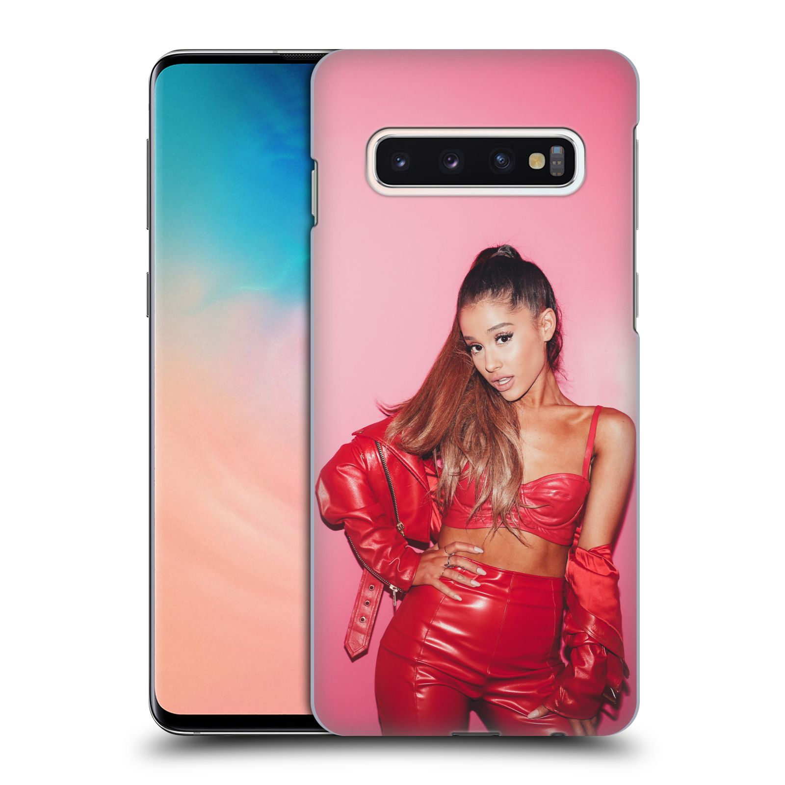 Pouzdro na mobil Samsung Galaxy S10 - HEAD CASE - zpěvačka Ariana Grande Dangerous Woman růžová