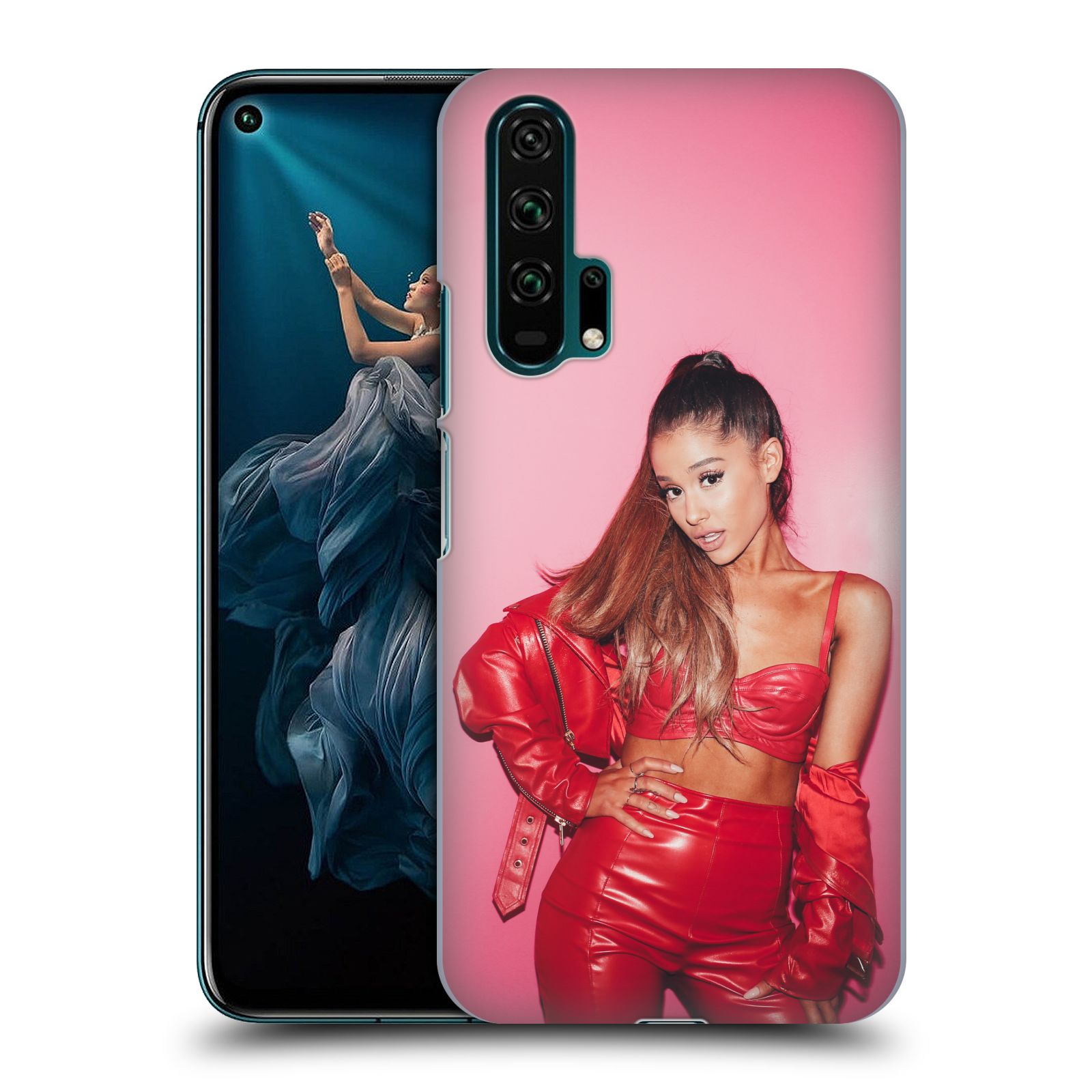 Pouzdro na mobil Honor 20 PRO - HEAD CASE - zpěvačka Ariana Grande Dangerous Woman růžová