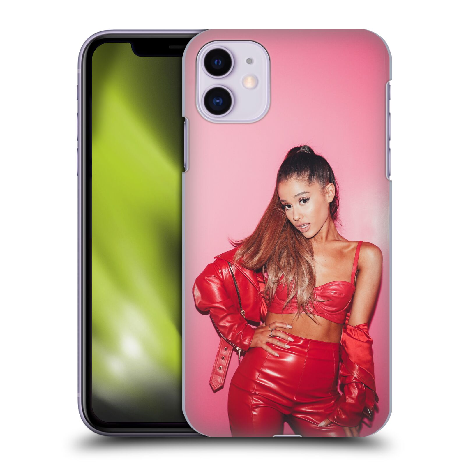 Zadní obal pro mobil Apple Iphone 11 - HEAD CASE - Zpěvačka Ariana Grande růžové pozadí