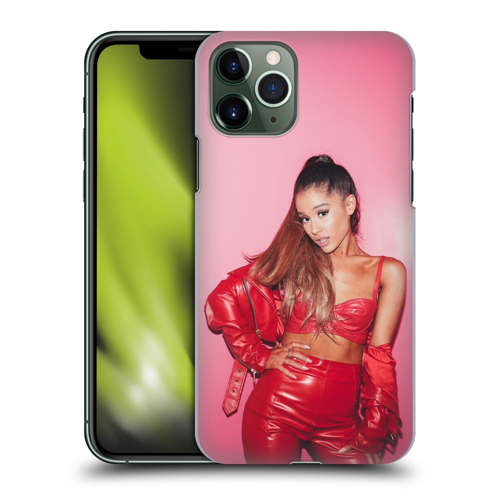 Zadní obal pro mobil Apple Iphone 11 PRO - HEAD CASE - Zpěvačka Ariana Grande růžové pozadí