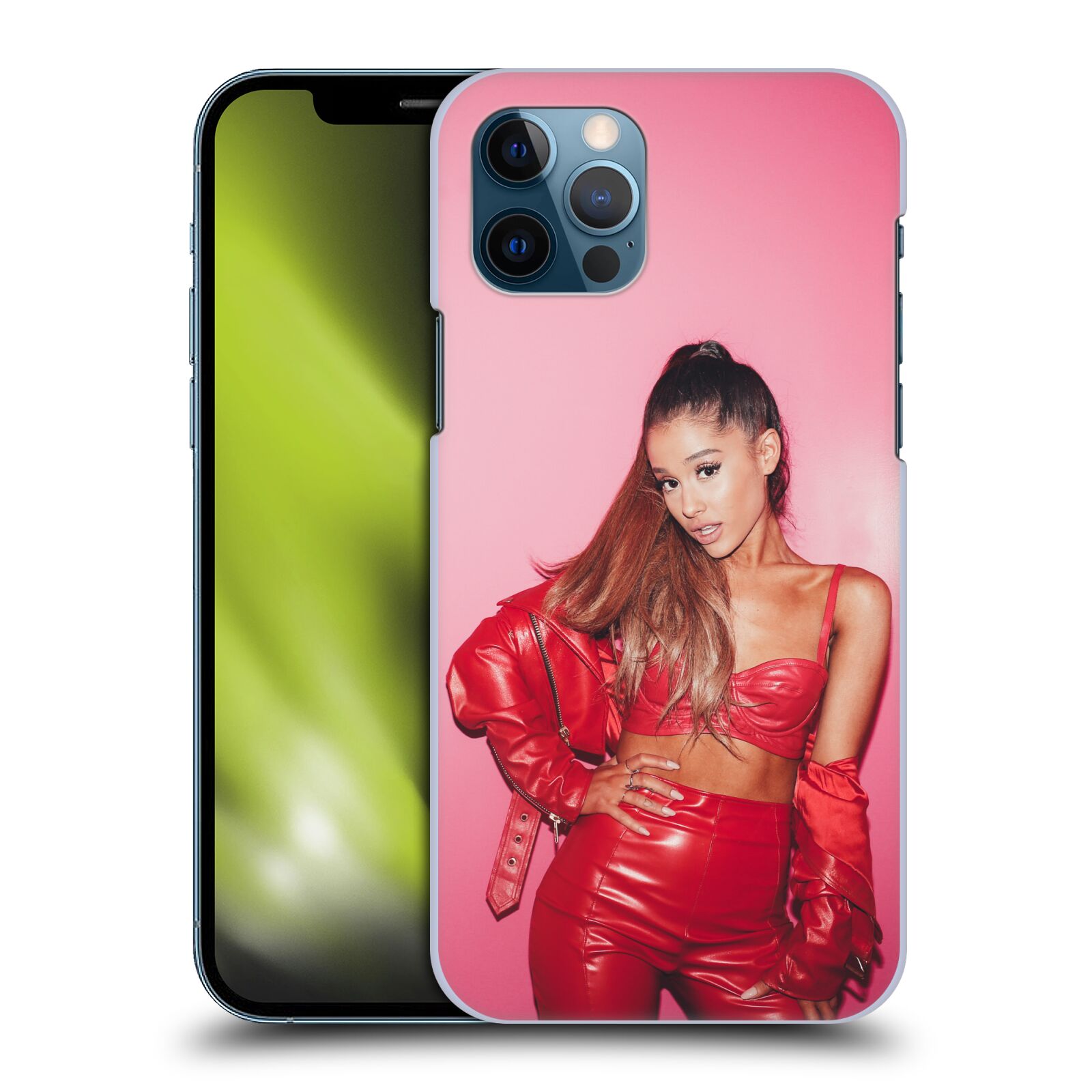 Zadní obal pro mobil Apple iPhone 12 / iPhone 12 Pro - HEAD CASE - Zpěvačka Ariana Grande růžové pozadí