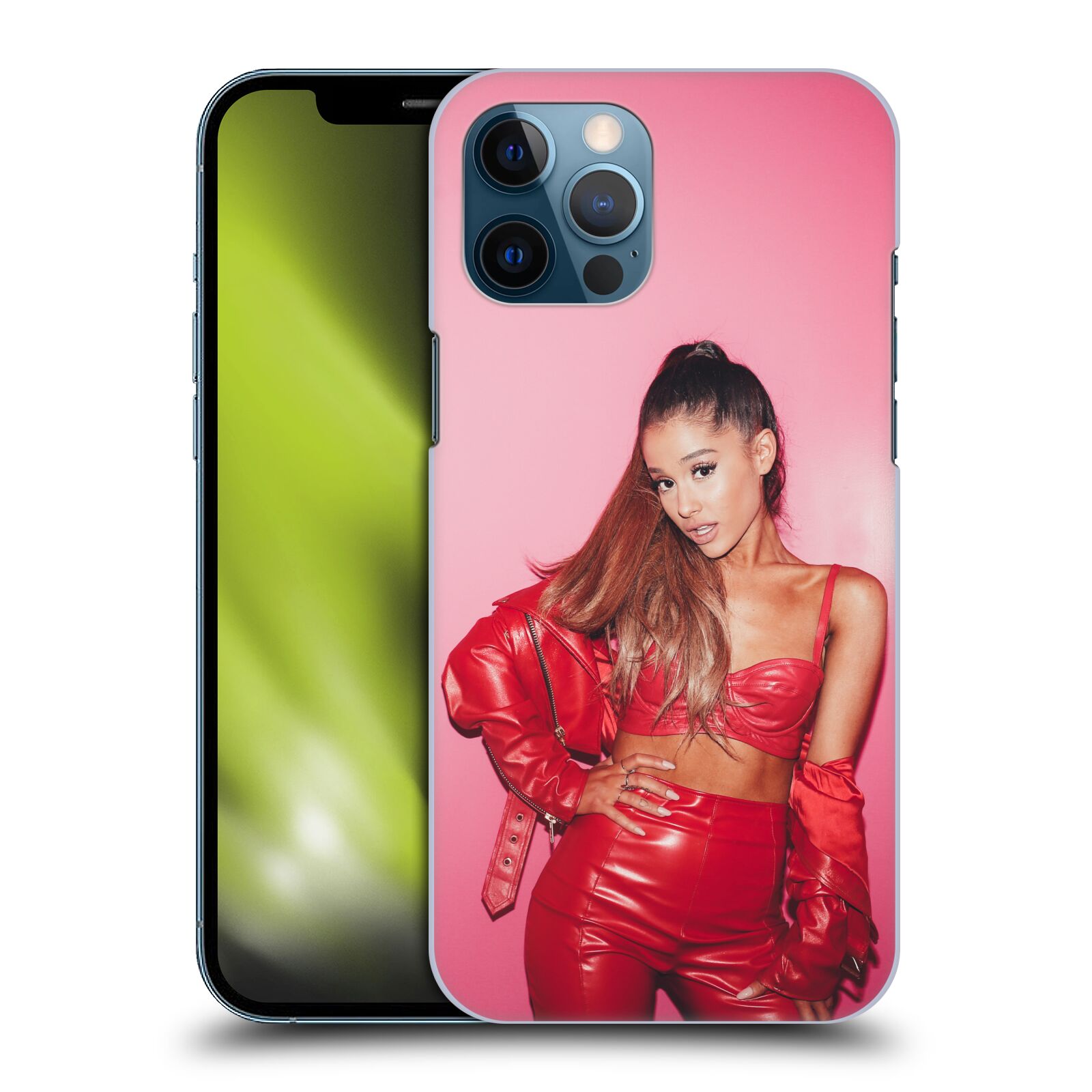 Zadní obal pro mobil Apple iPhone 12 PRO MAX - HEAD CASE - Zpěvačka Ariana Grande růžové pozadí