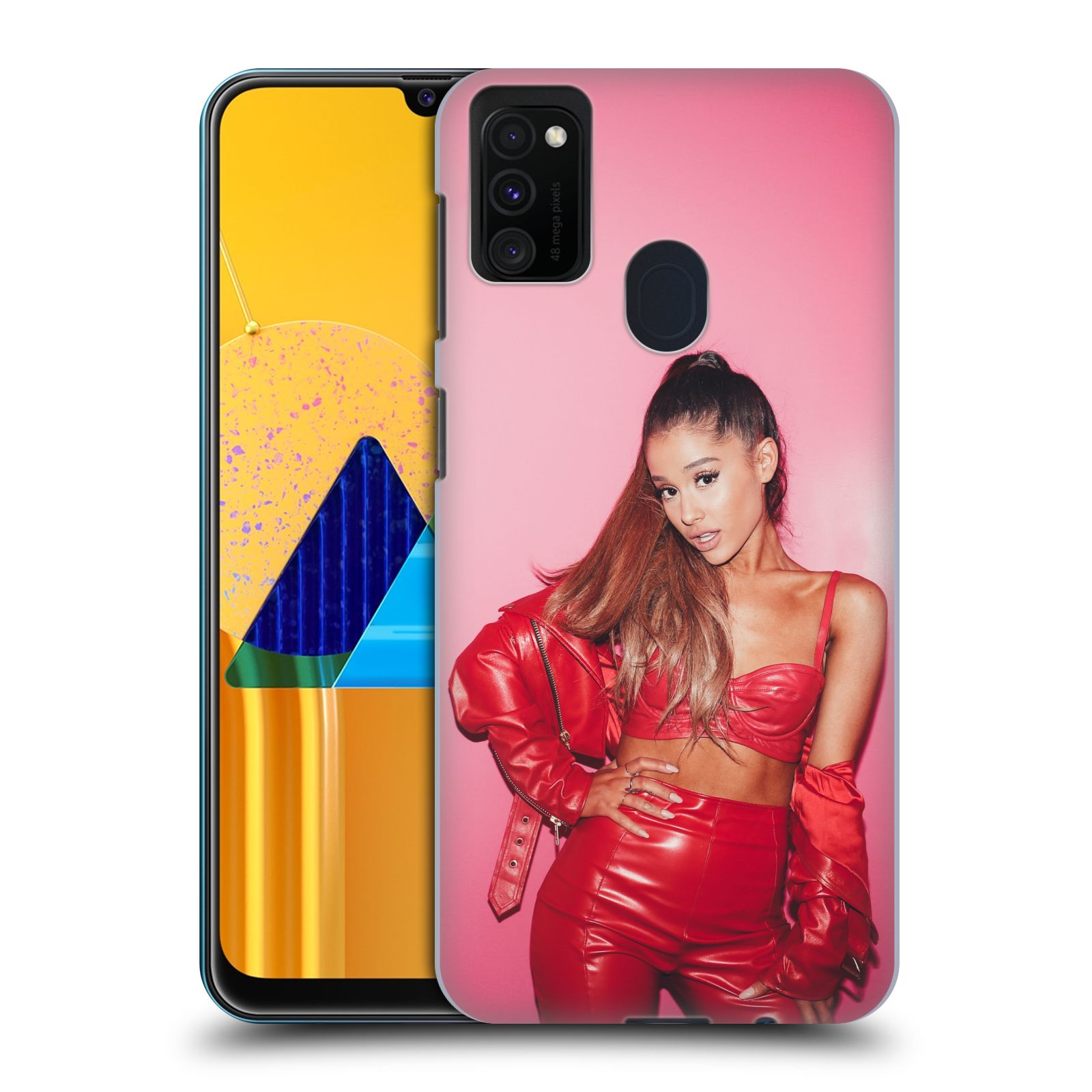 Zadní kryt na mobil Samsung Galaxy M21 zpěvačka Ariana Grande Dangerous Woman růžová