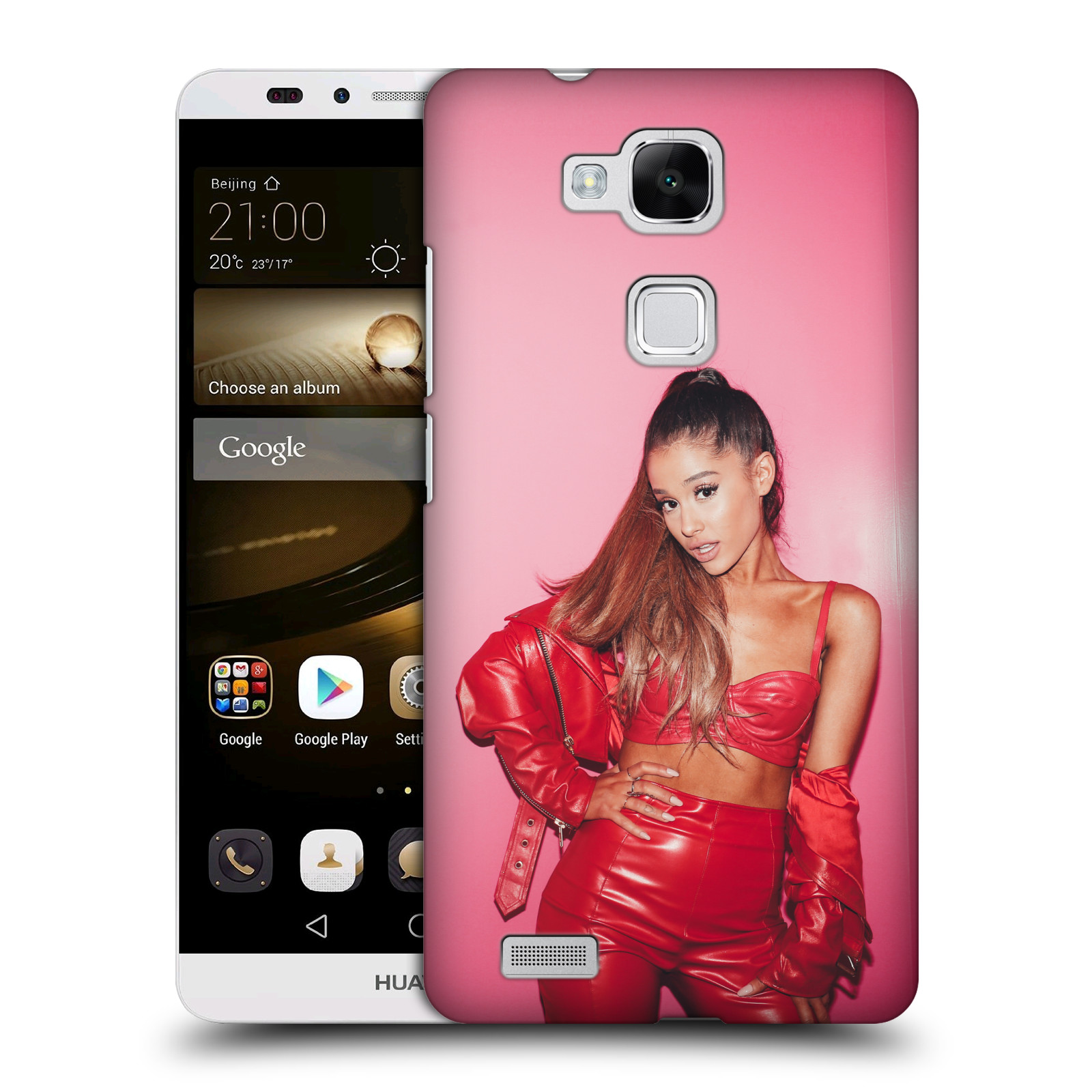 HEAD CASE plastový obal na mobil Huawei Mate 7 zpěvačka Ariana Grande Dangerous Woman růžová