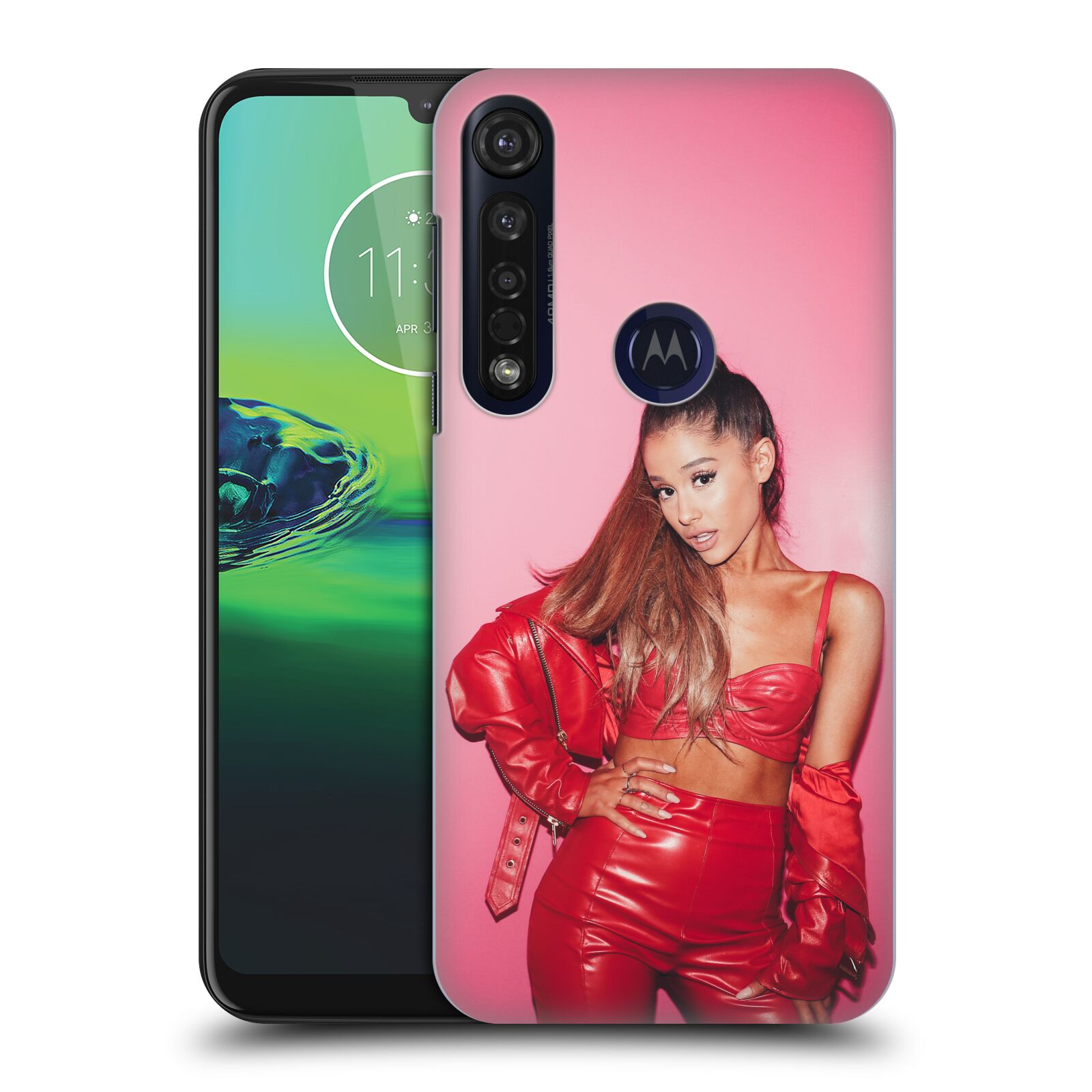 Pouzdro na mobil Motorola Moto G8 PLUS - HEAD CASE - zpěvačka Ariana Grande Dangerous Woman růžová