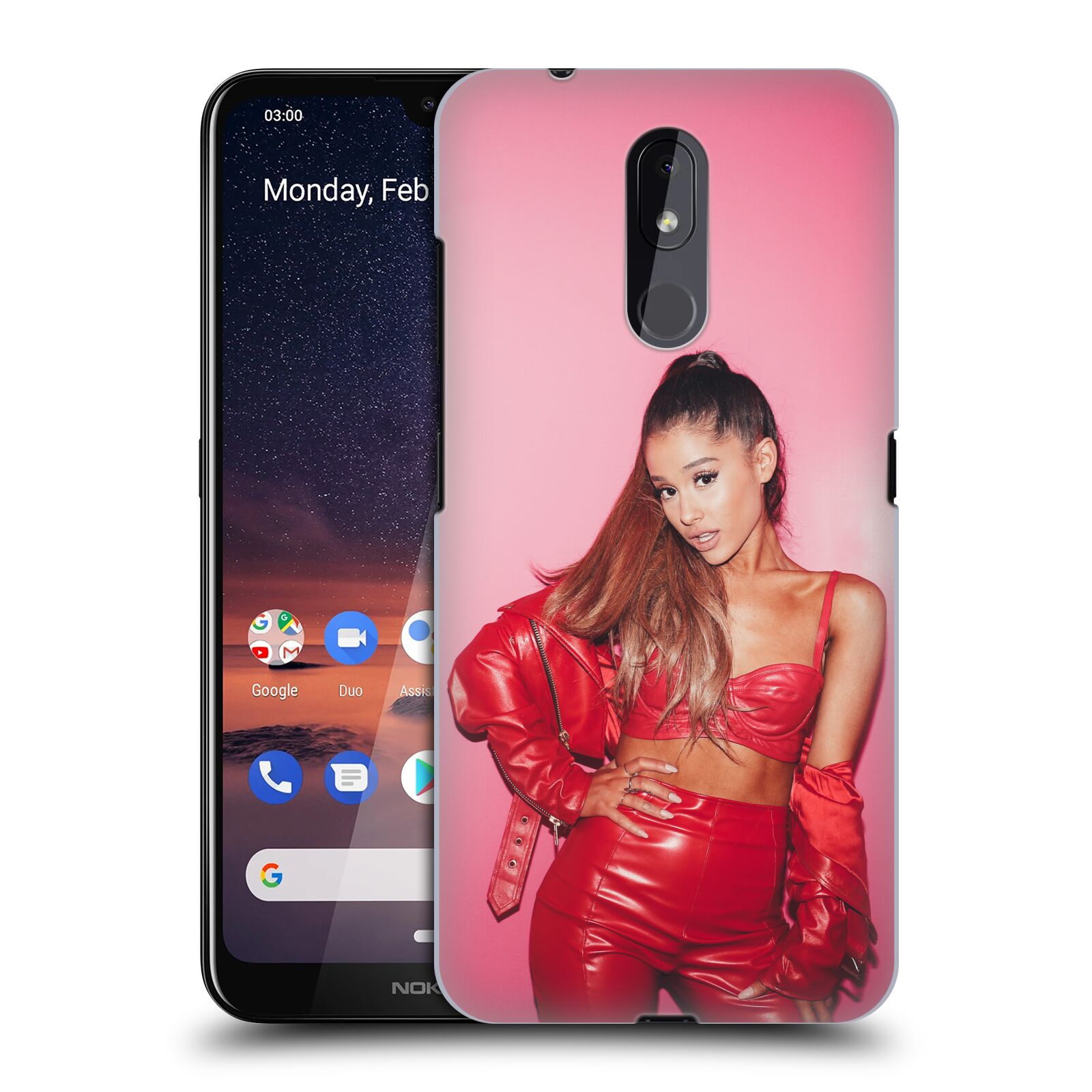 Pouzdro na mobil Nokia 3.2 - HEAD CASE - zpěvačka Ariana Grande Dangerous Woman růžová