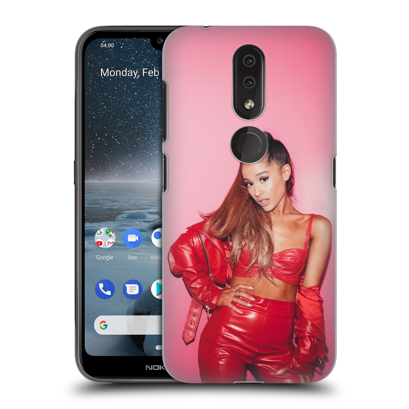 Pouzdro na mobil Nokia 4.2 - HEAD CASE - zpěvačka Ariana Grande Dangerous Woman růžová