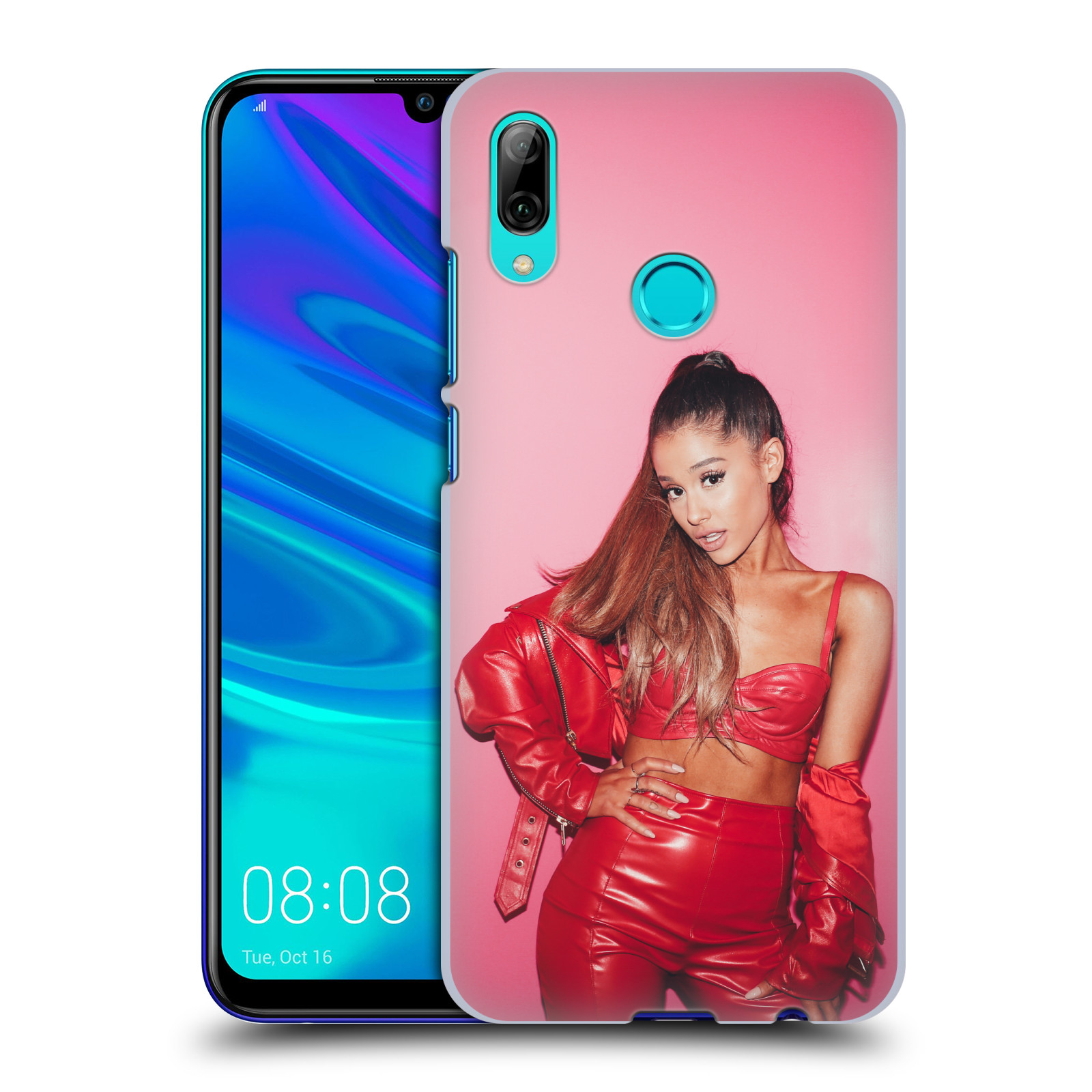 Zadní obal pro mobil Huawei P SMART 2019 - HEAD CASE - Zpěvačka Ariana Grande růžové pozadí