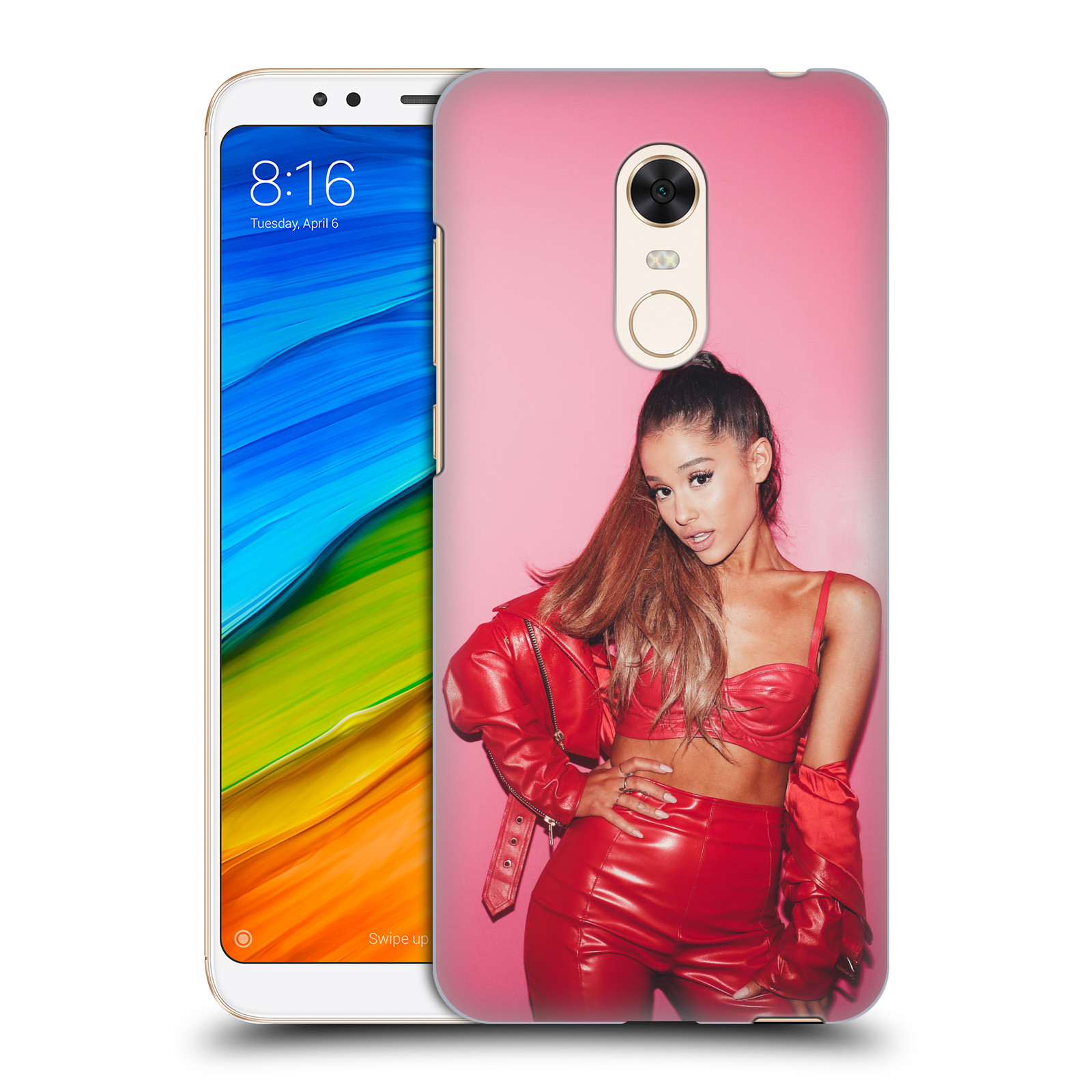 HEAD CASE plastový obal na mobil Xiaomi Redmi 5 PLUS zpěvačka Ariana Grande Dangerous Woman růžová