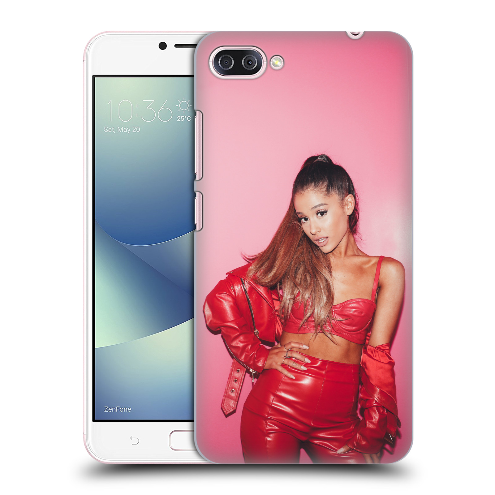 Zadní obal pro mobil Asus Zenfone 4 MAX / 4 MAX PRO (ZC554KL) - HEAD CASE - Zpěvačka Ariana Grande růžové pozadí