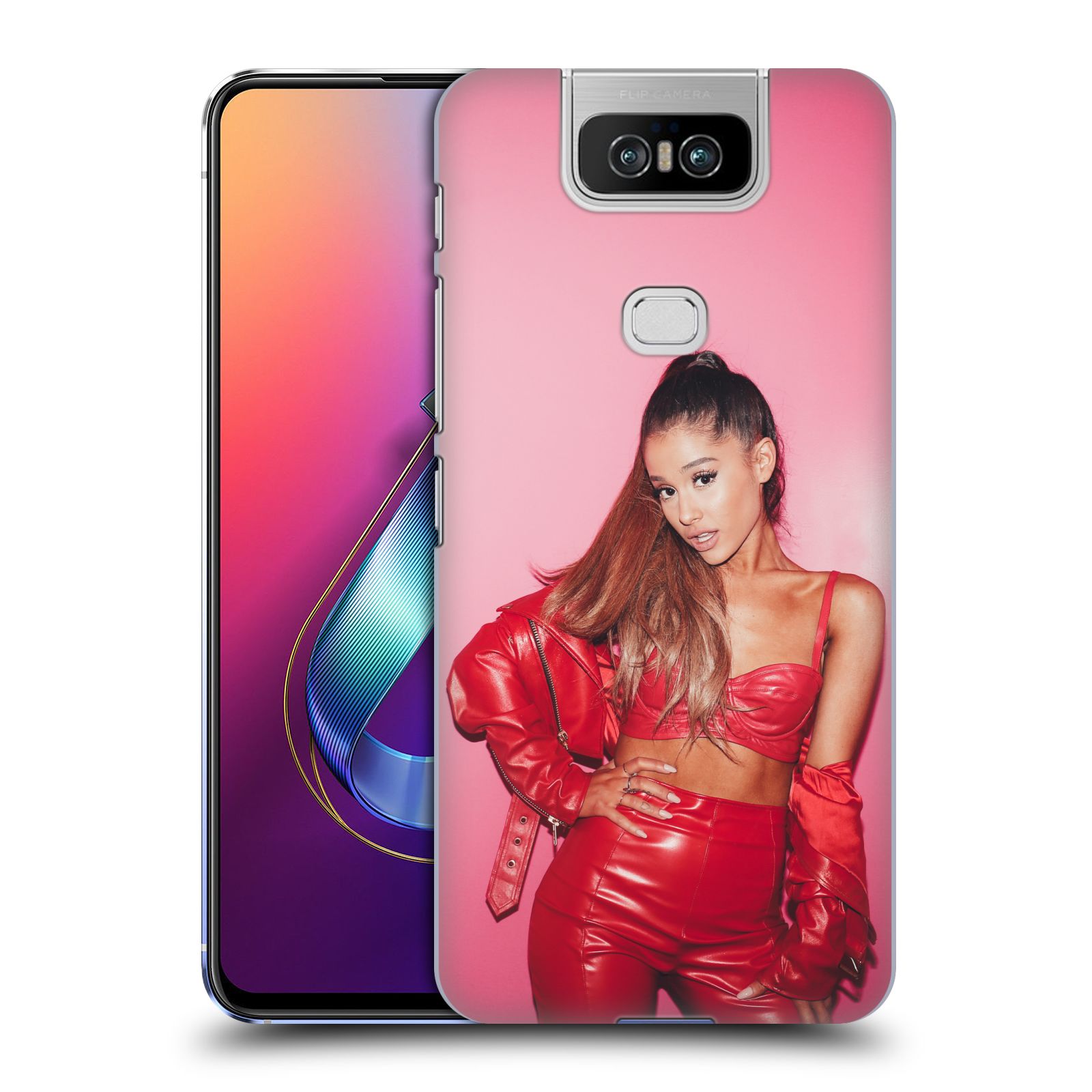 Pouzdro na mobil Asus Zenfone 6 ZS630KL - HEAD CASE - zpěvačka Ariana Grande Dangerous Woman růžová