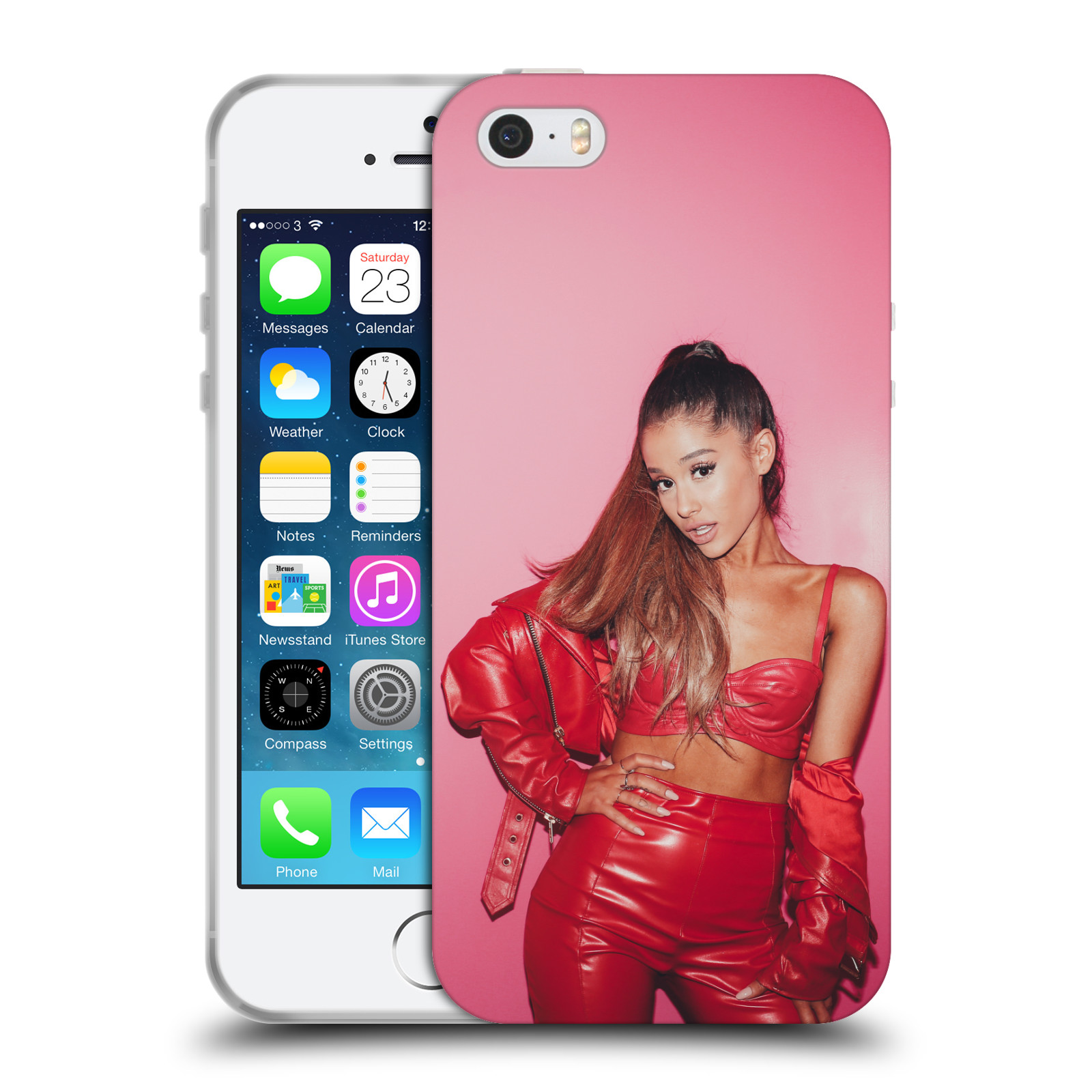 HEAD CASE silikonový obal na mobil Apple Iphone 5/5S zpěvačka Ariana Grande Dangerous Woman růžová