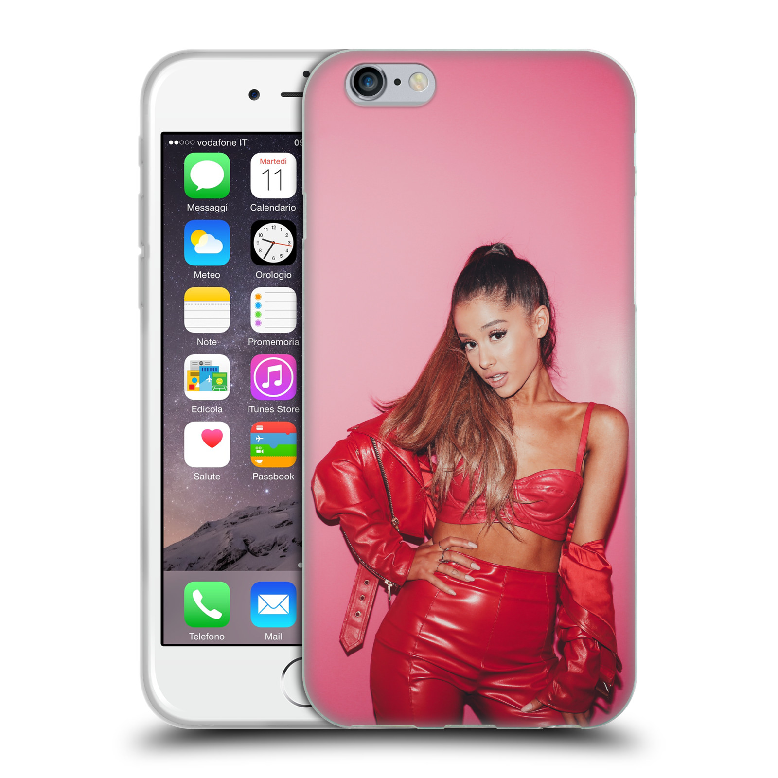 HEAD CASE silikonový obal na mobil Apple Iphone 6/6S zpěvačka Ariana Grande Dangerous Woman růžová