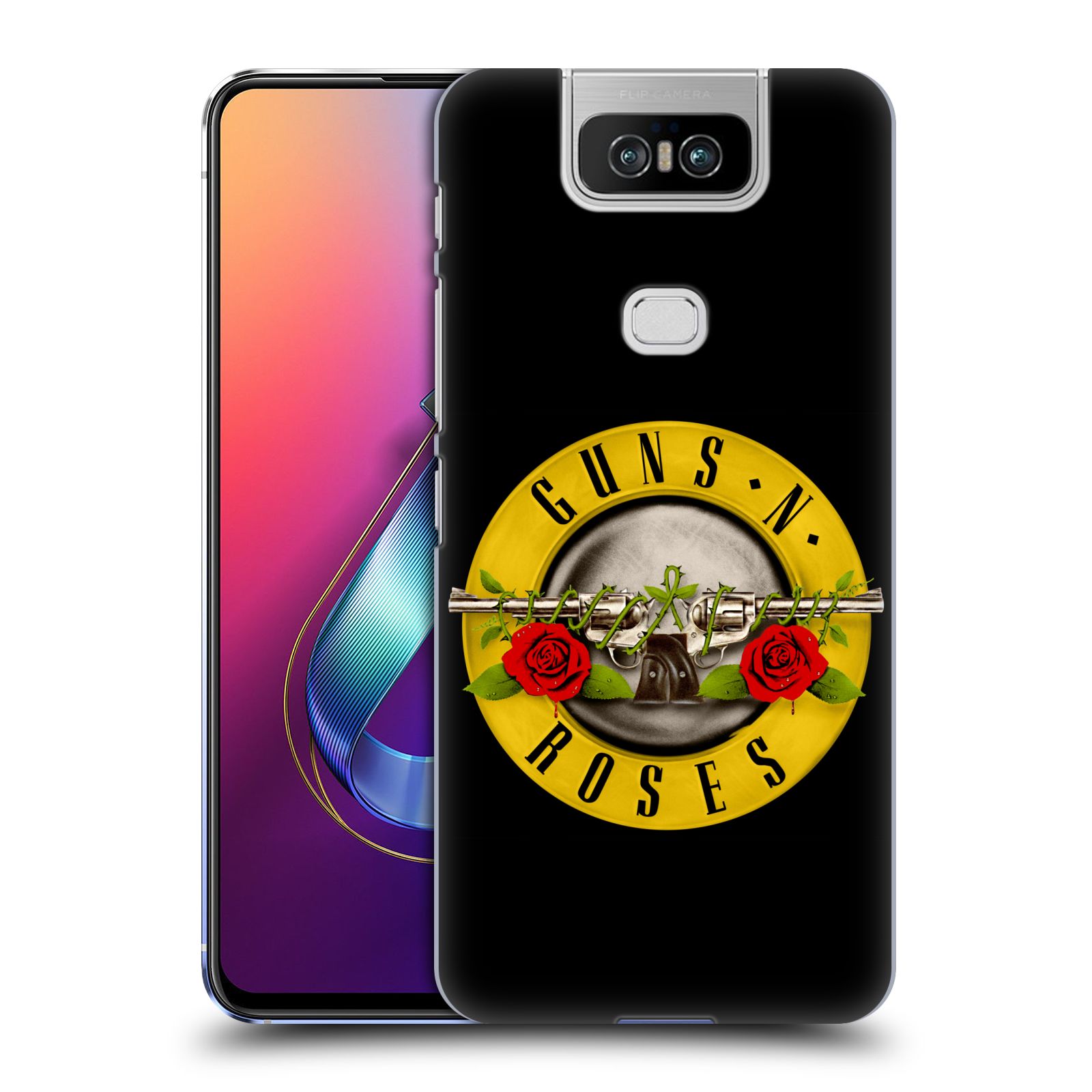 Pouzdro na mobil Asus Zenfone 6 ZS630KL - HEAD CASE - hudební skupina Guns N Roses