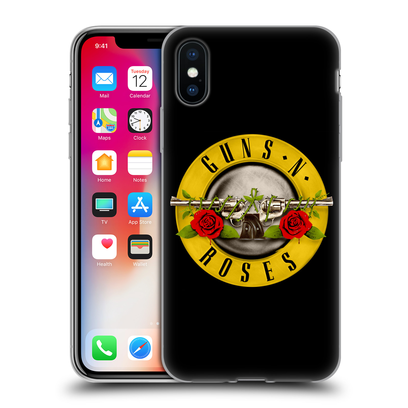 HEAD CASE silikonový obal na mobil Apple Iphone X hudební skupina Guns N Roses