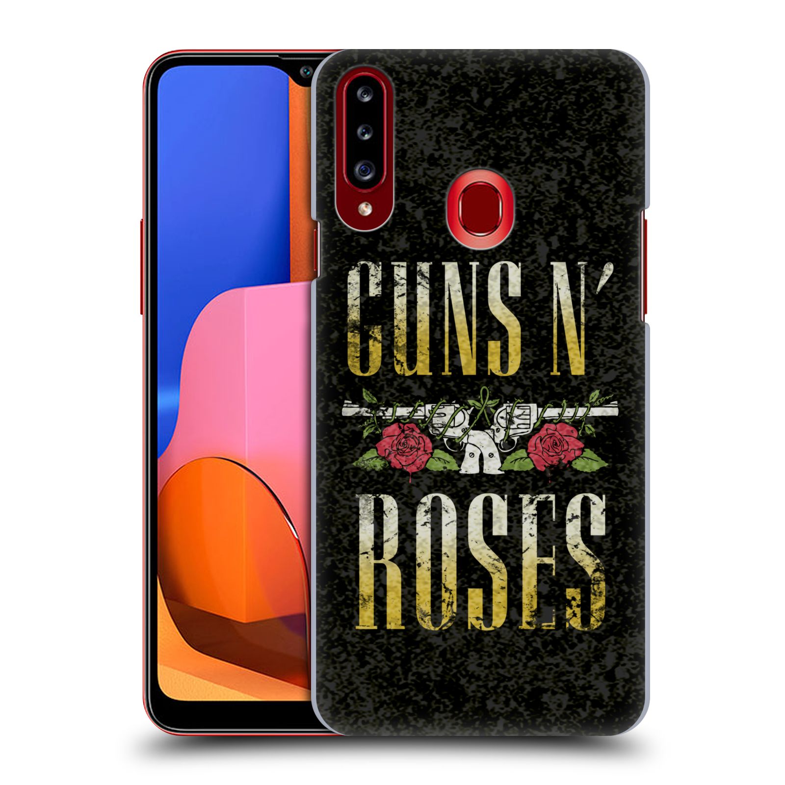 HEAD CASE plastový obal na mobil Samsung Galaxy A20s hudební skupina Guns N Roses text