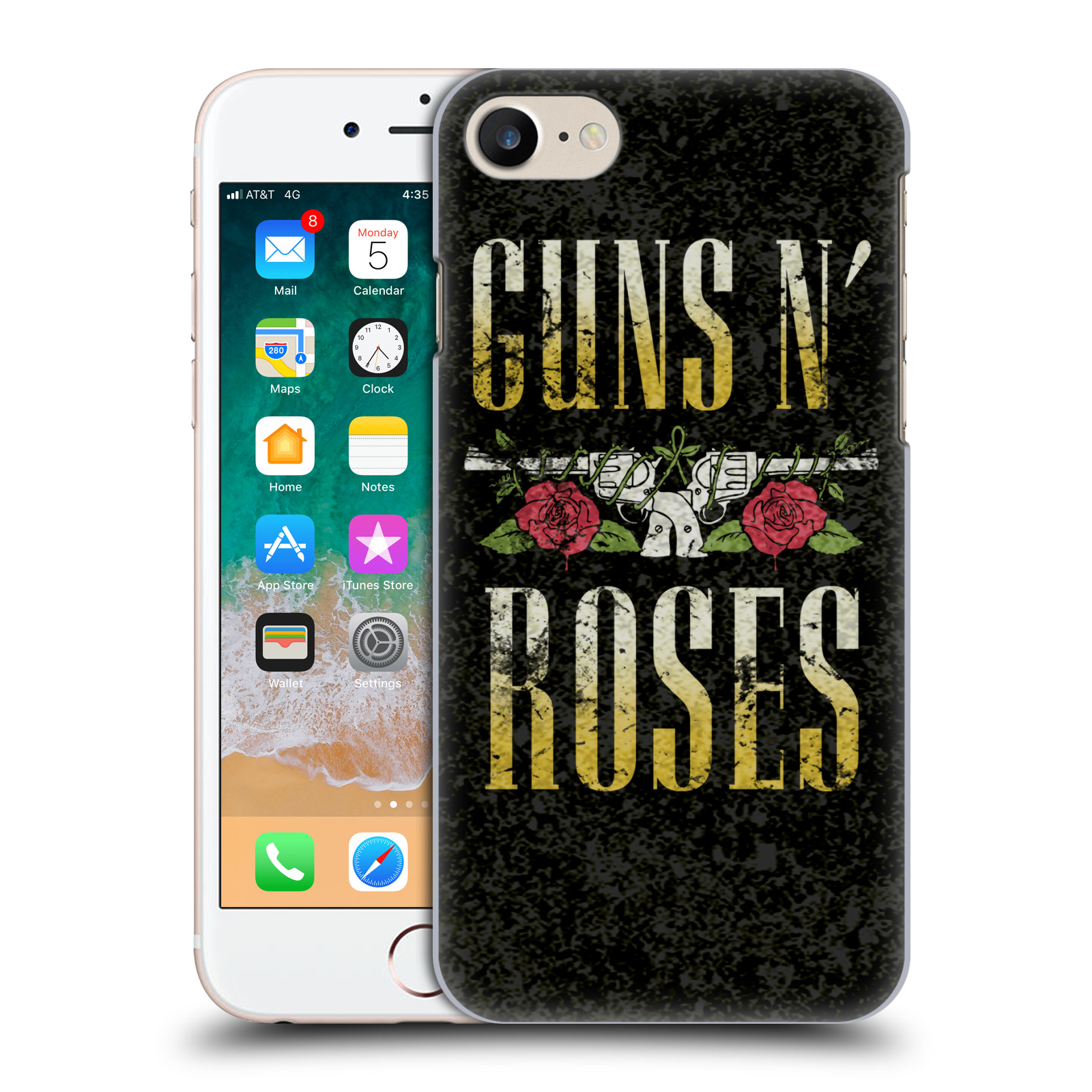Plastové pouzdro pro mobil Apple Iphone 7/8/SE 2020 hudební skupina Guns N Roses text
