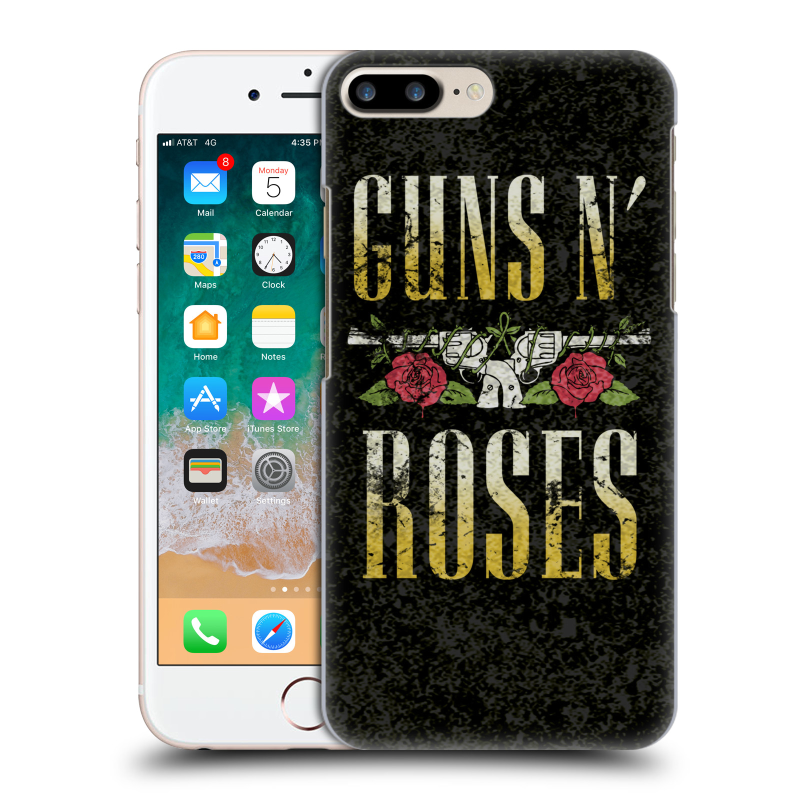 Plastové pouzdro pro mobil Apple Iphone 8 PLUS hudební skupina Guns N Roses text
