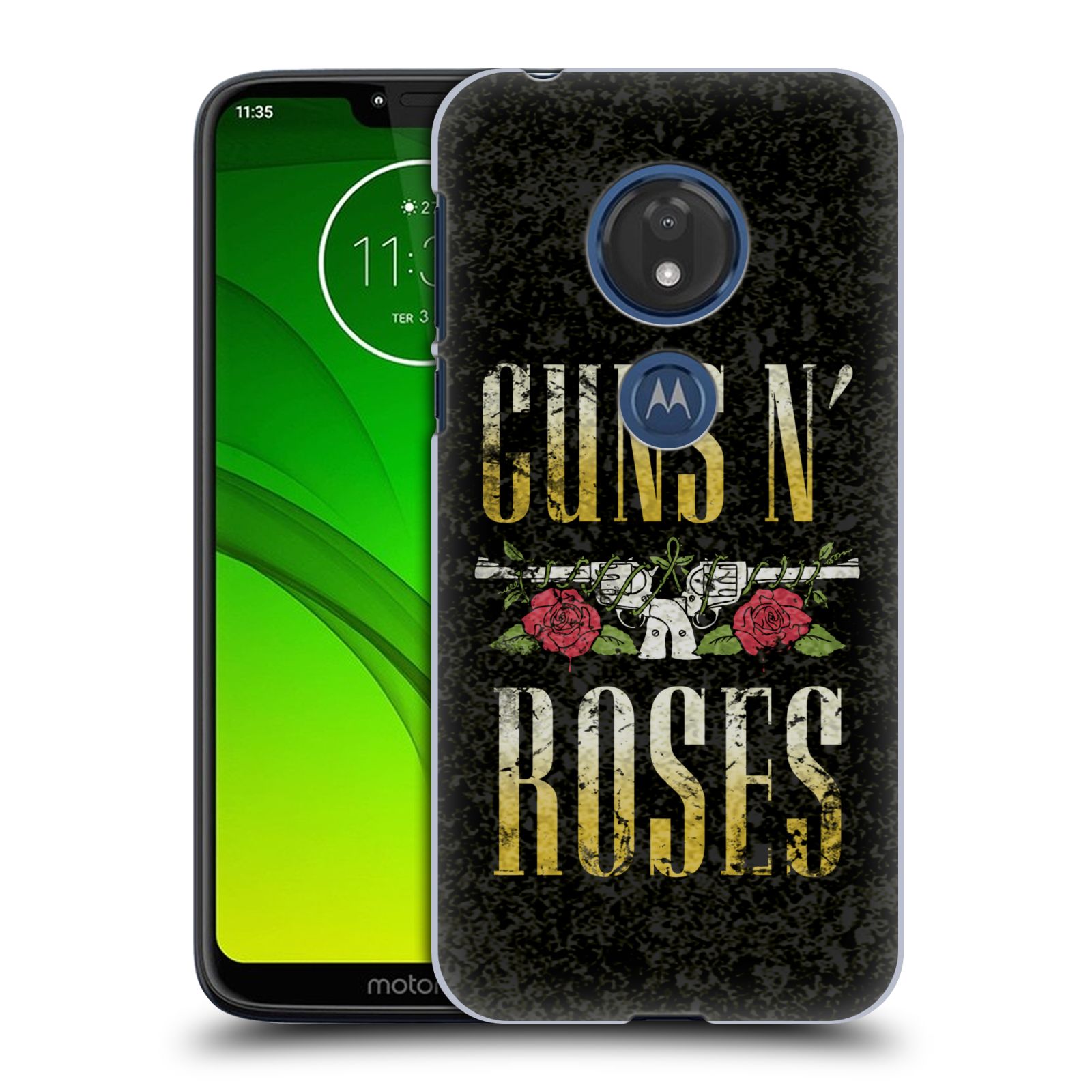 Pouzdro na mobil Motorola Moto G7 Play hudební skupina Guns N Roses text